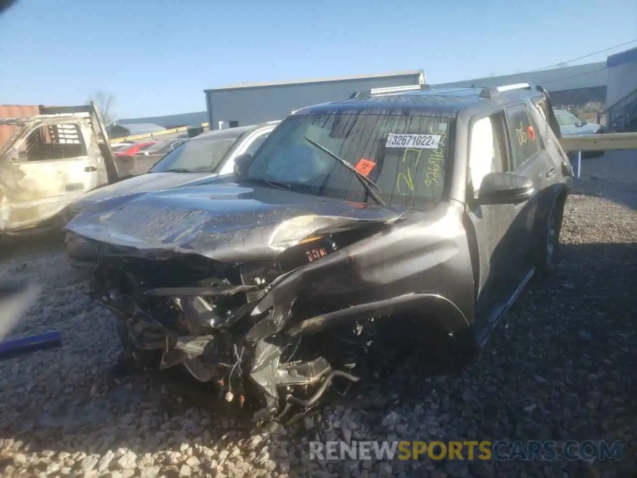 2 Photograph of a damaged car JTEFU5JR8M5243309 TOYOTA 4RUNNER 2021