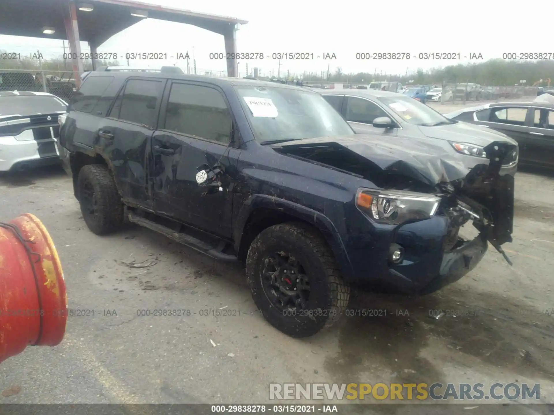 1 Photograph of a damaged car JTEFU5JRXM5230674 TOYOTA 4RUNNER 2021