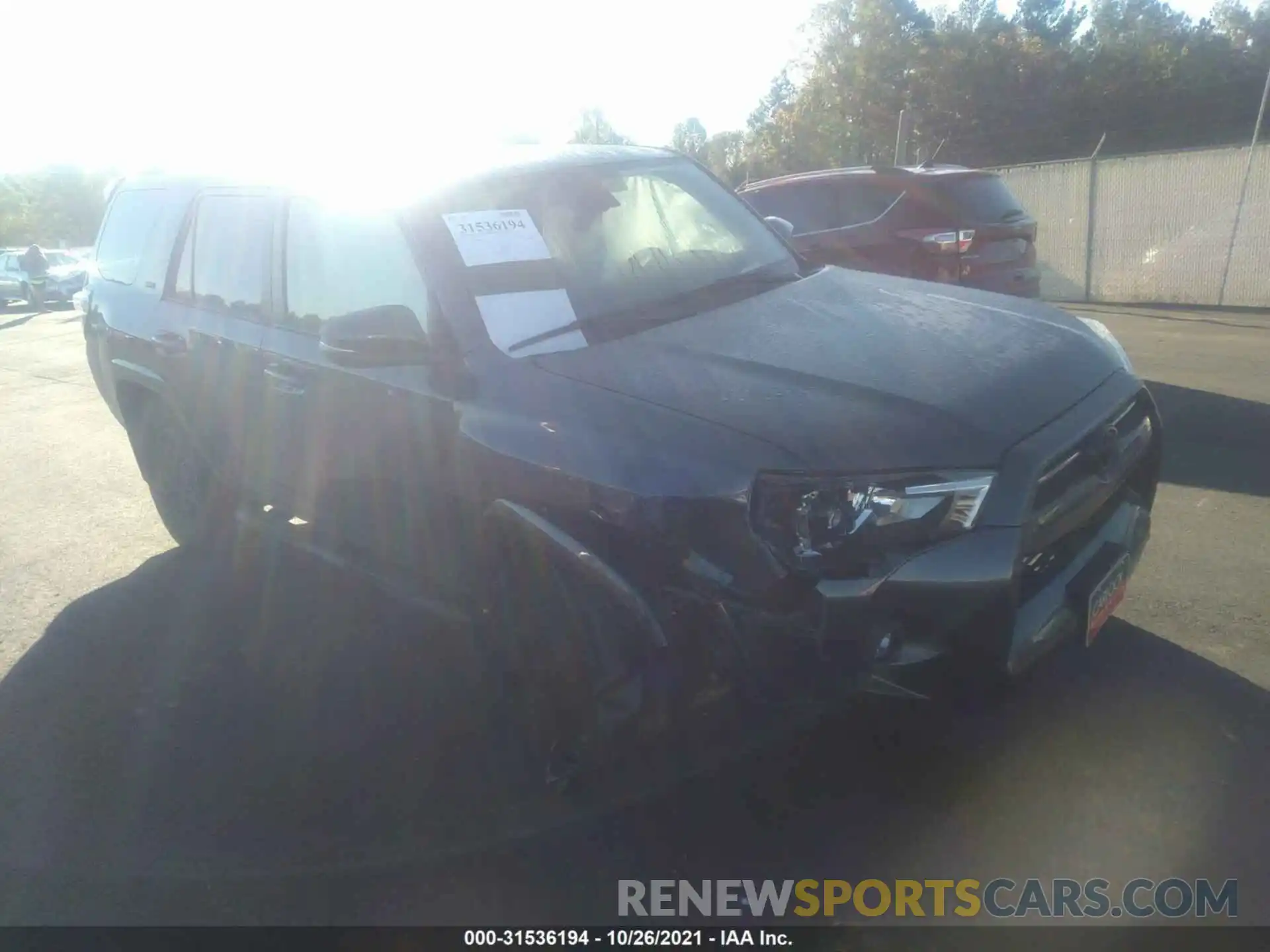 1 Photograph of a damaged car JTEFU5JRXM5242744 TOYOTA 4RUNNER 2021