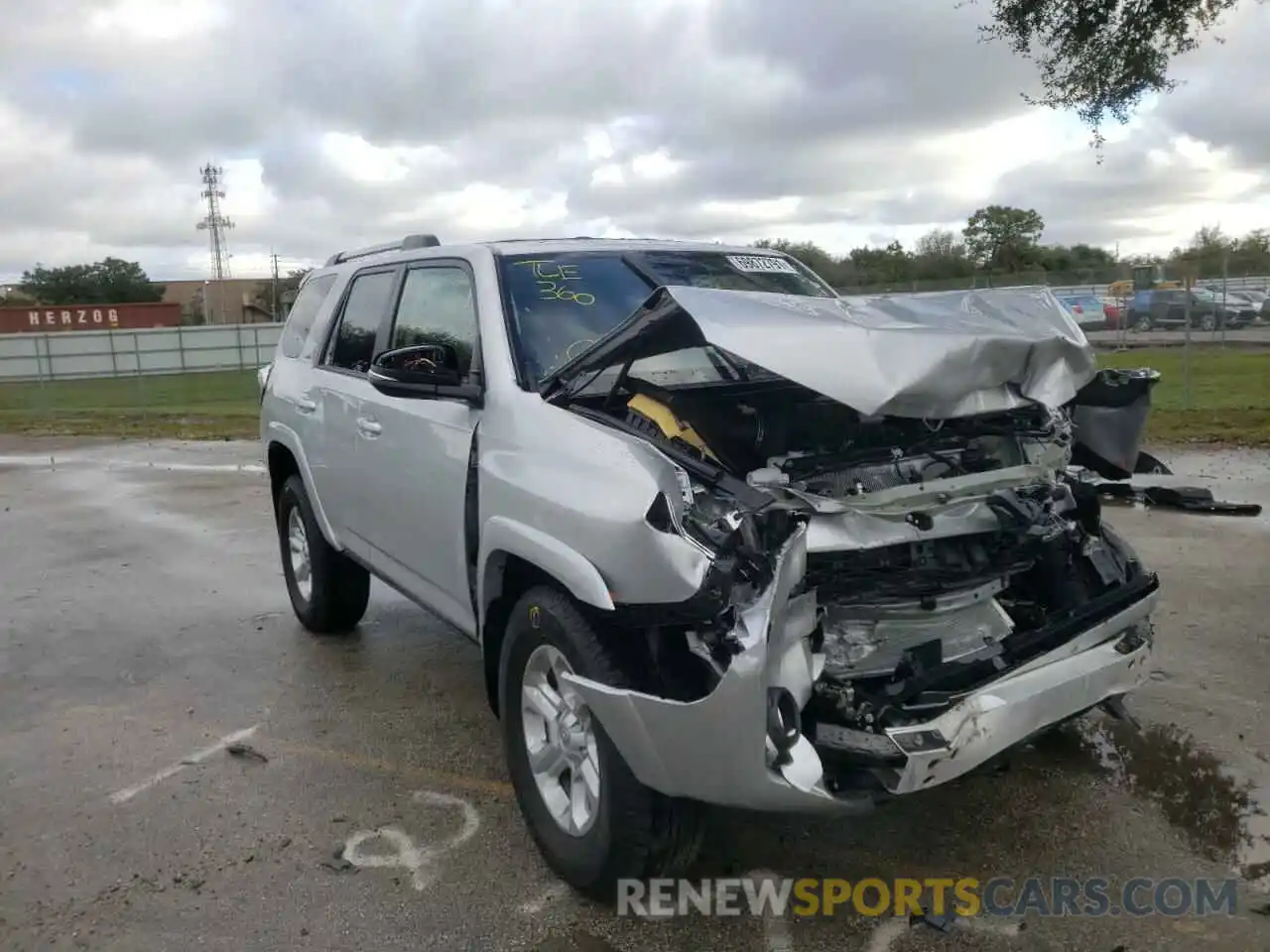 1 Photograph of a damaged car JTEFU5JRXM5250164 TOYOTA 4RUNNER 2021