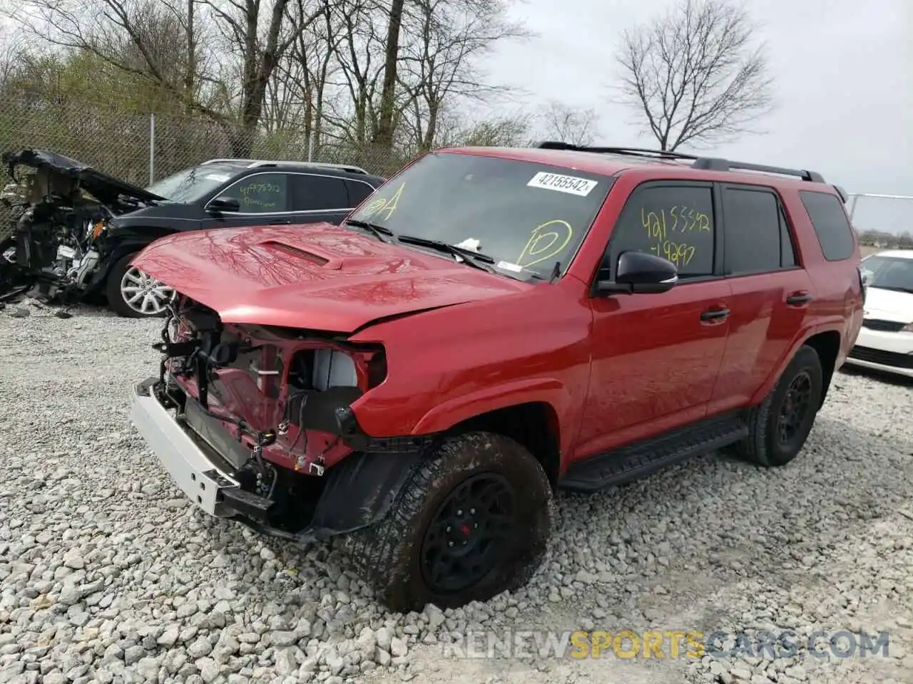 2 Photograph of a damaged car JTEHU5JRXM5875995 TOYOTA 4RUNNER 2021