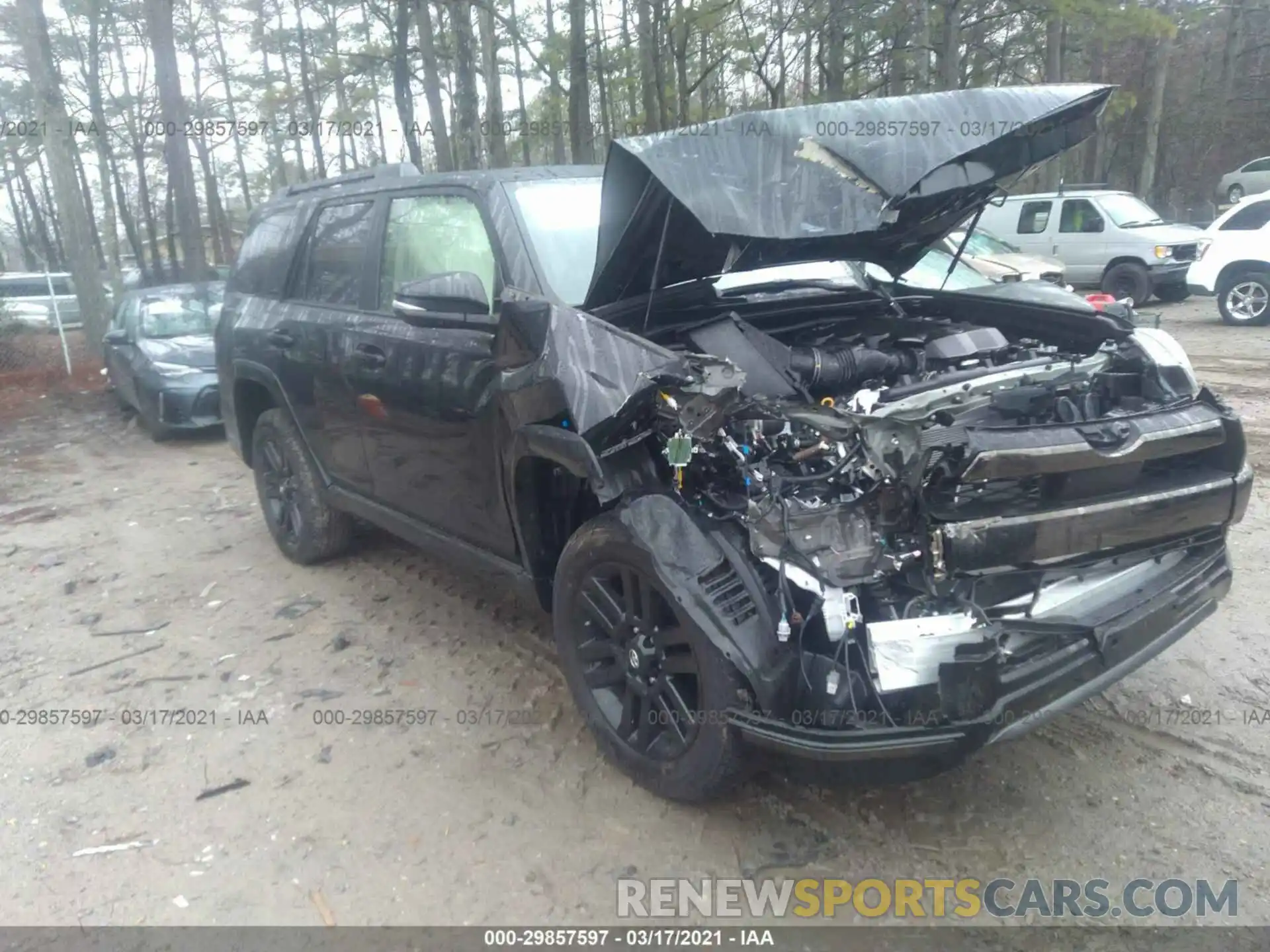 1 Photograph of a damaged car JTEJU5JR2M5868380 TOYOTA 4RUNNER 2021