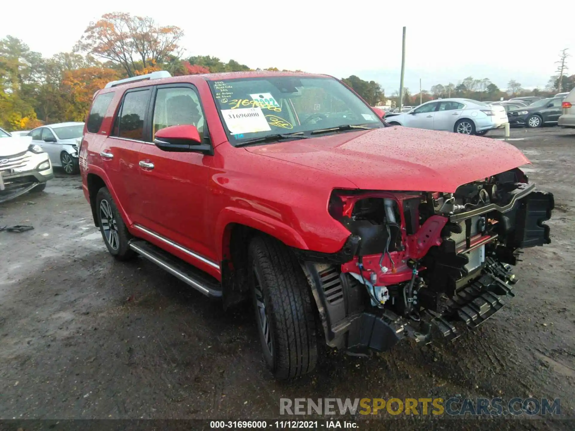 1 Photograph of a damaged car JTEKU5JR2M5919669 TOYOTA 4RUNNER 2021