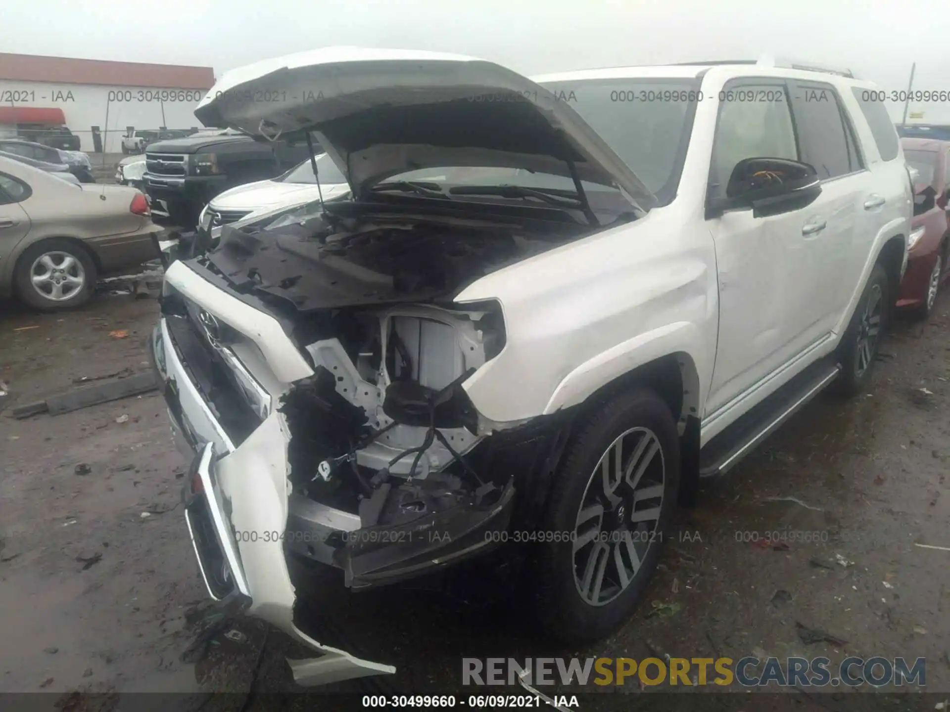 2 Photograph of a damaged car JTEKU5JR3M5926355 TOYOTA 4RUNNER 2021