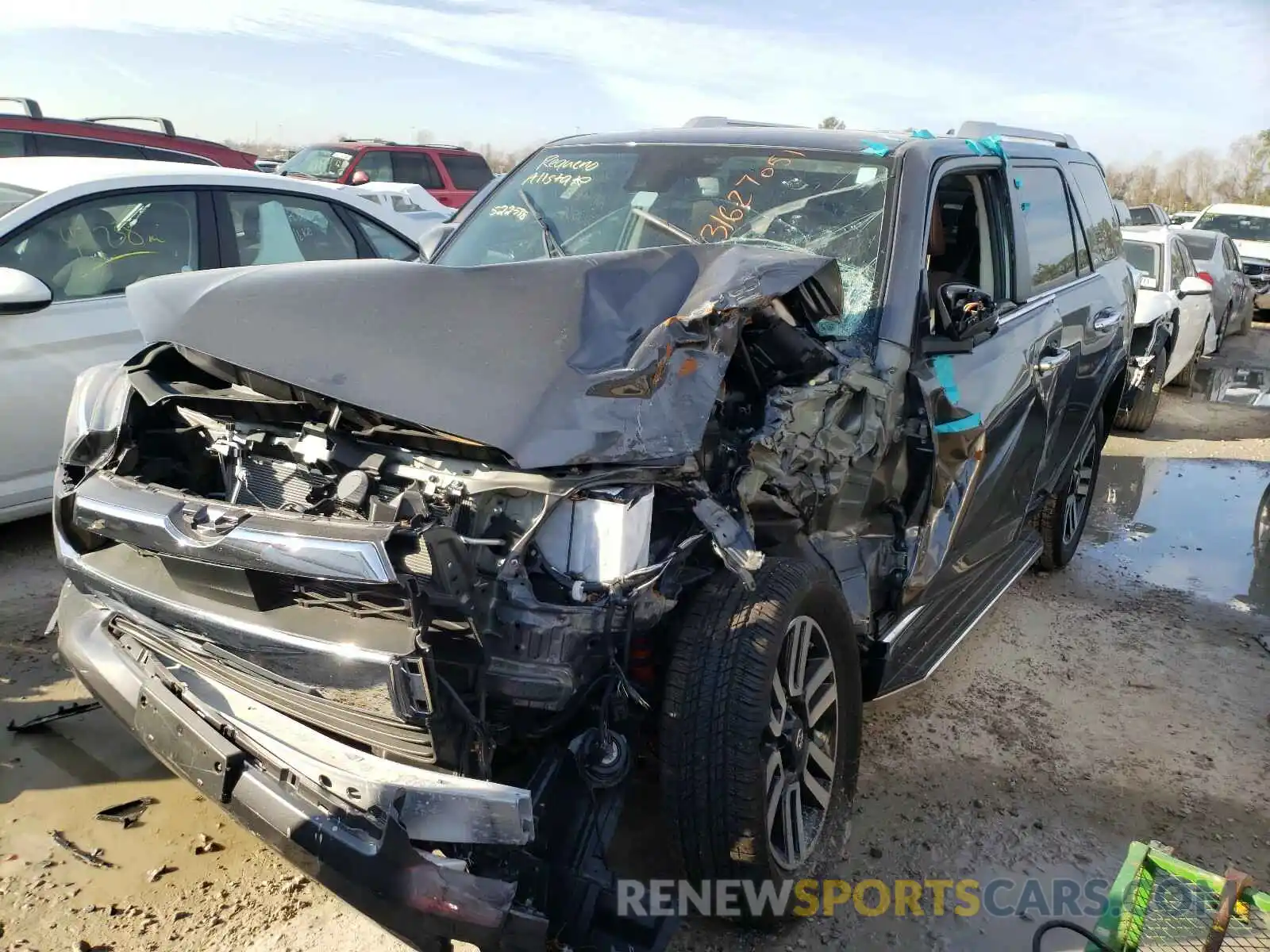 2 Photograph of a damaged car JTEKU5JR4M5847972 TOYOTA 4RUNNER 2021