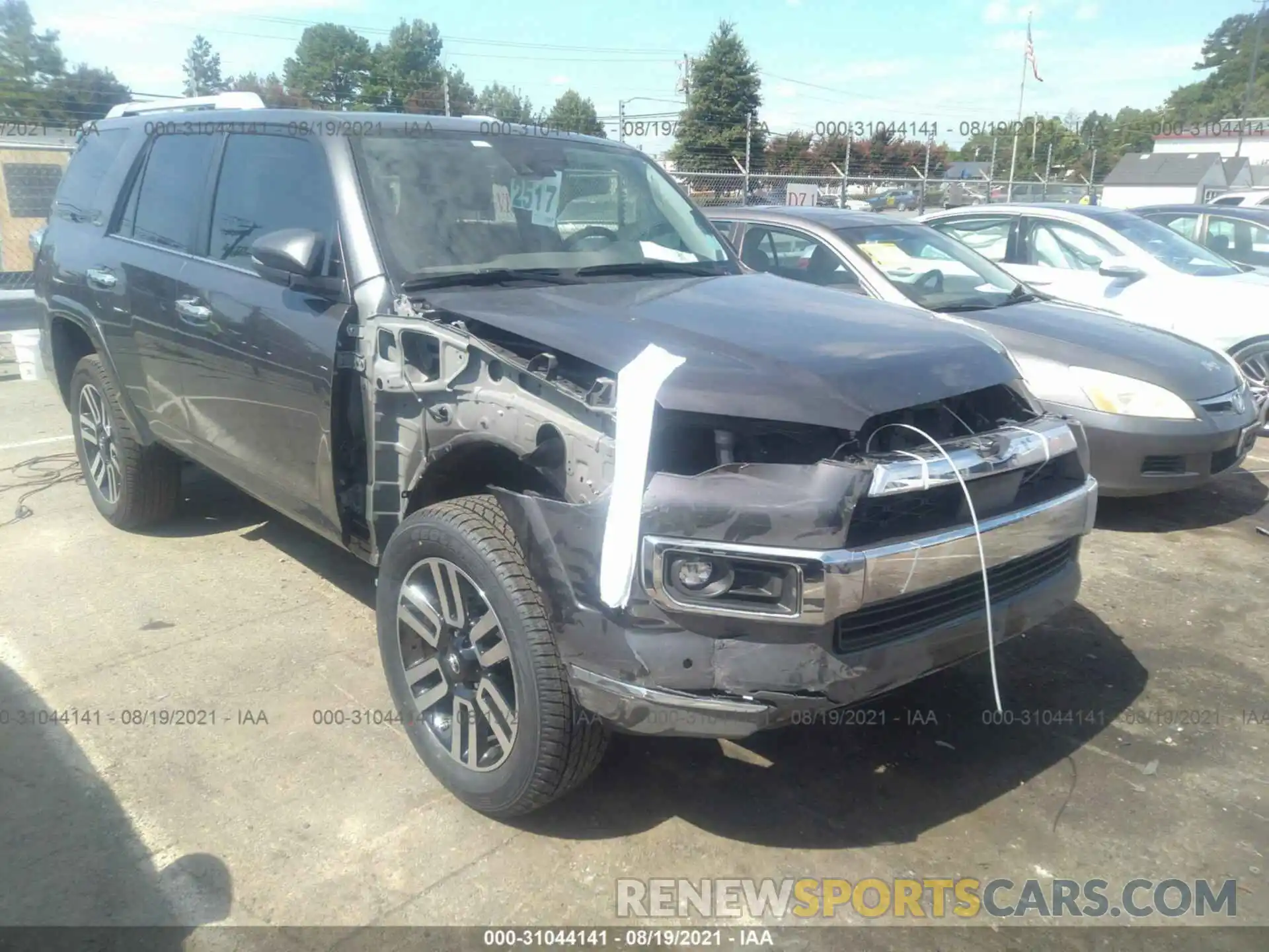 1 Photograph of a damaged car JTEKU5JRXM5921573 TOYOTA 4RUNNER 2021