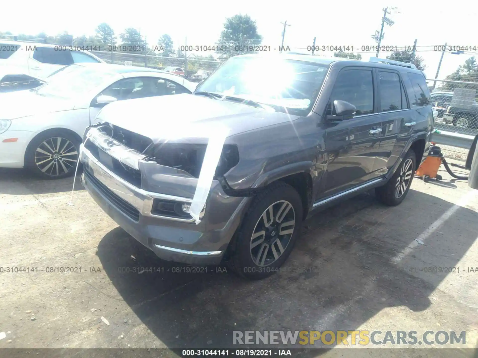 2 Photograph of a damaged car JTEKU5JRXM5921573 TOYOTA 4RUNNER 2021