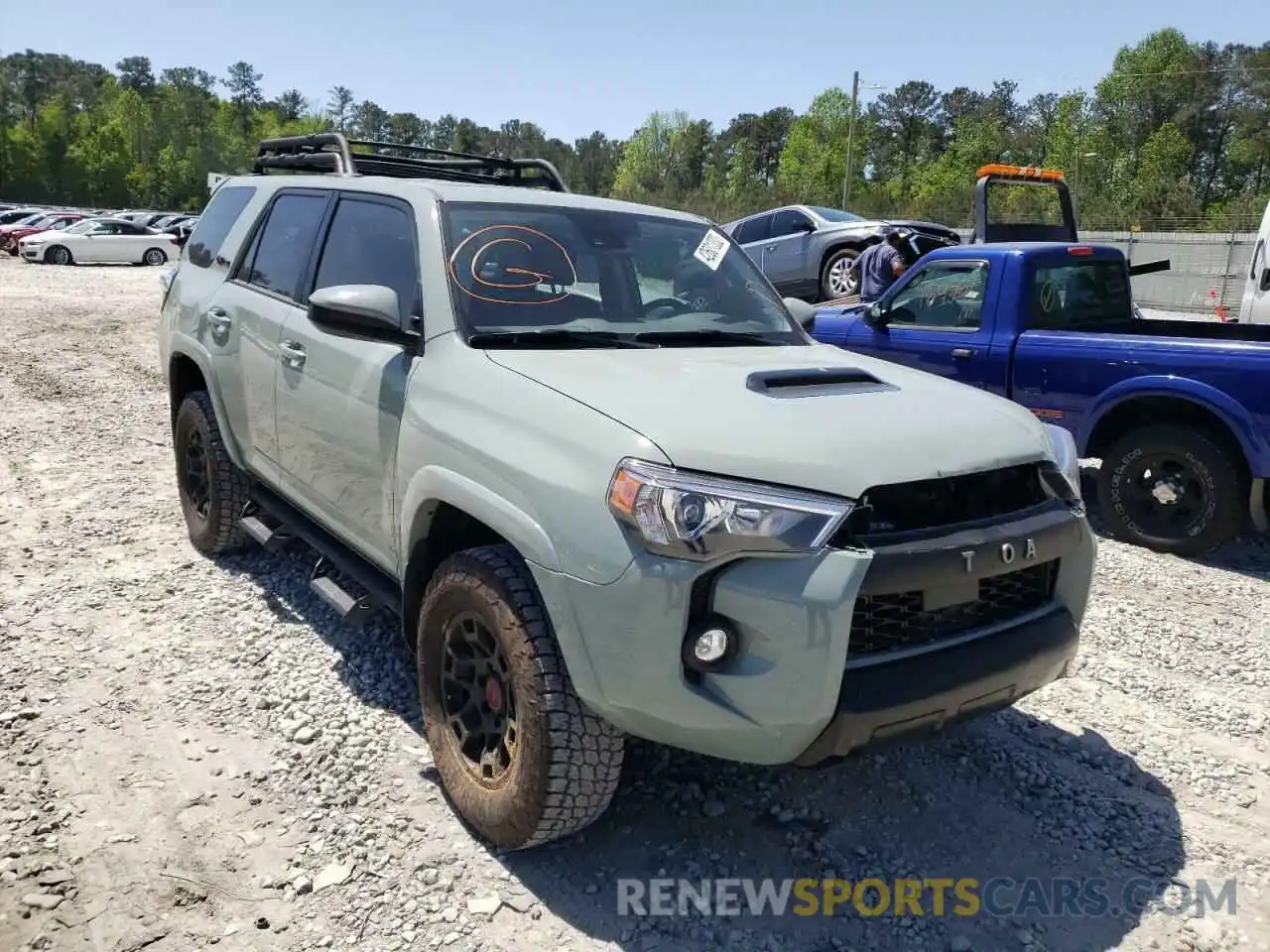 1 Photograph of a damaged car JTELU5JR0M5956448 TOYOTA 4RUNNER 2021