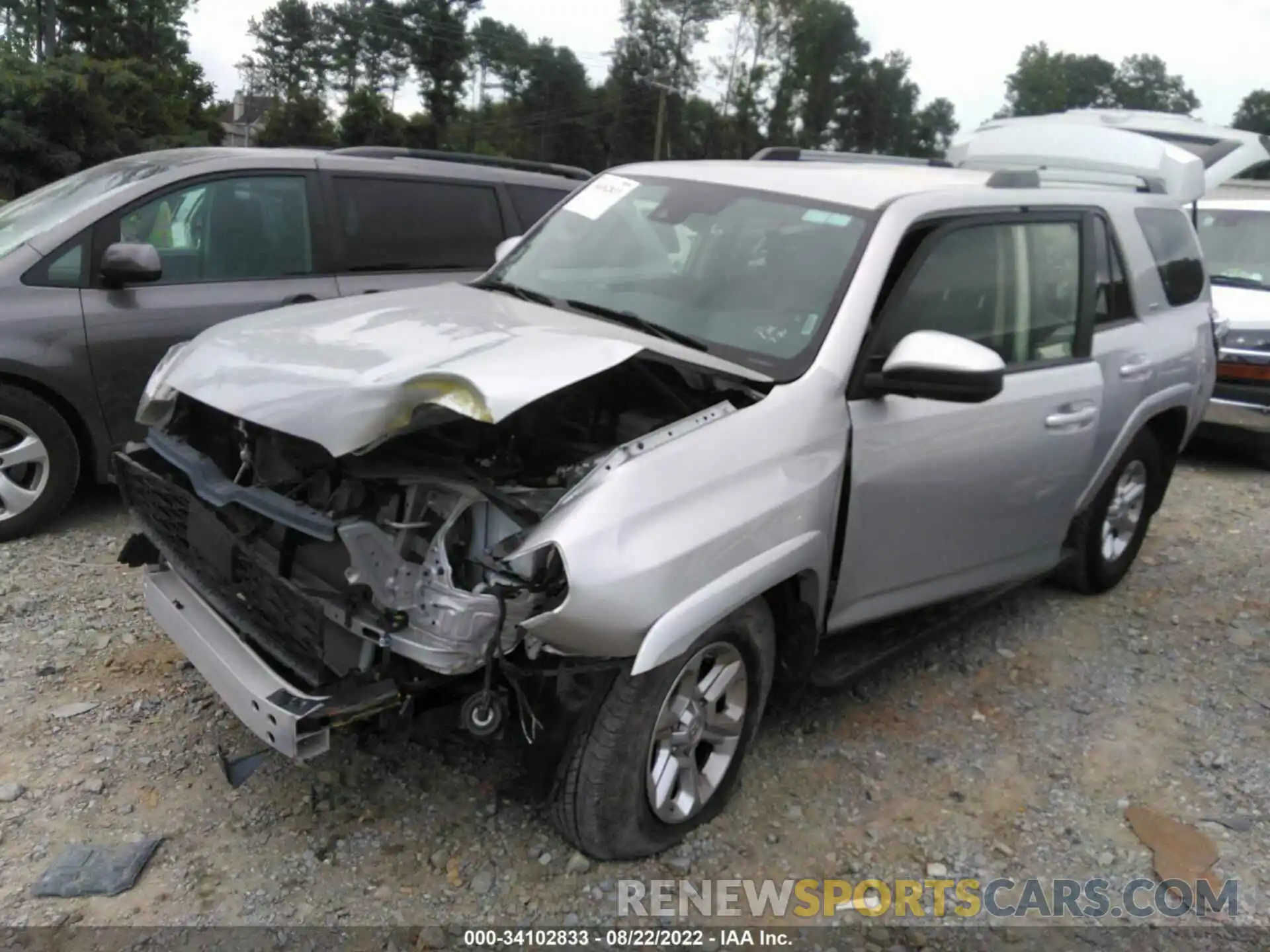 2 Photograph of a damaged car JTEMU5JR0M5923437 TOYOTA 4RUNNER 2021