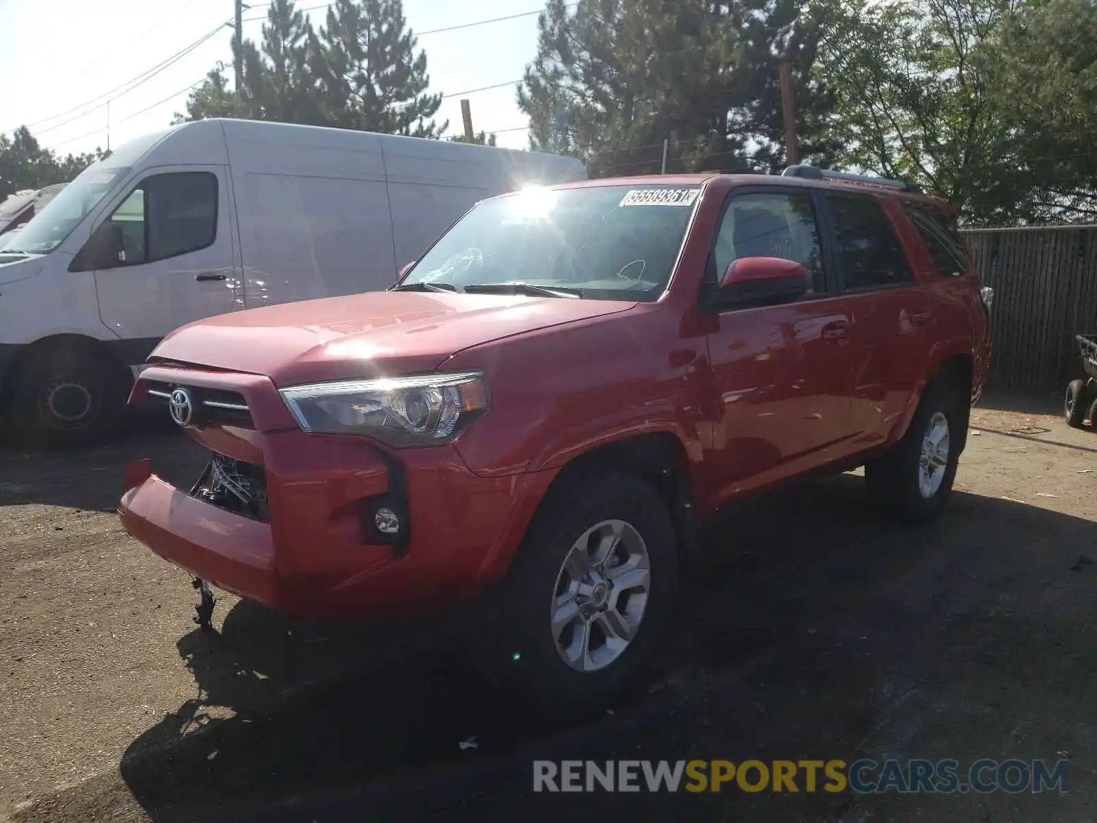 2 Photograph of a damaged car JTEMU5JR1M5900734 TOYOTA 4RUNNER 2021