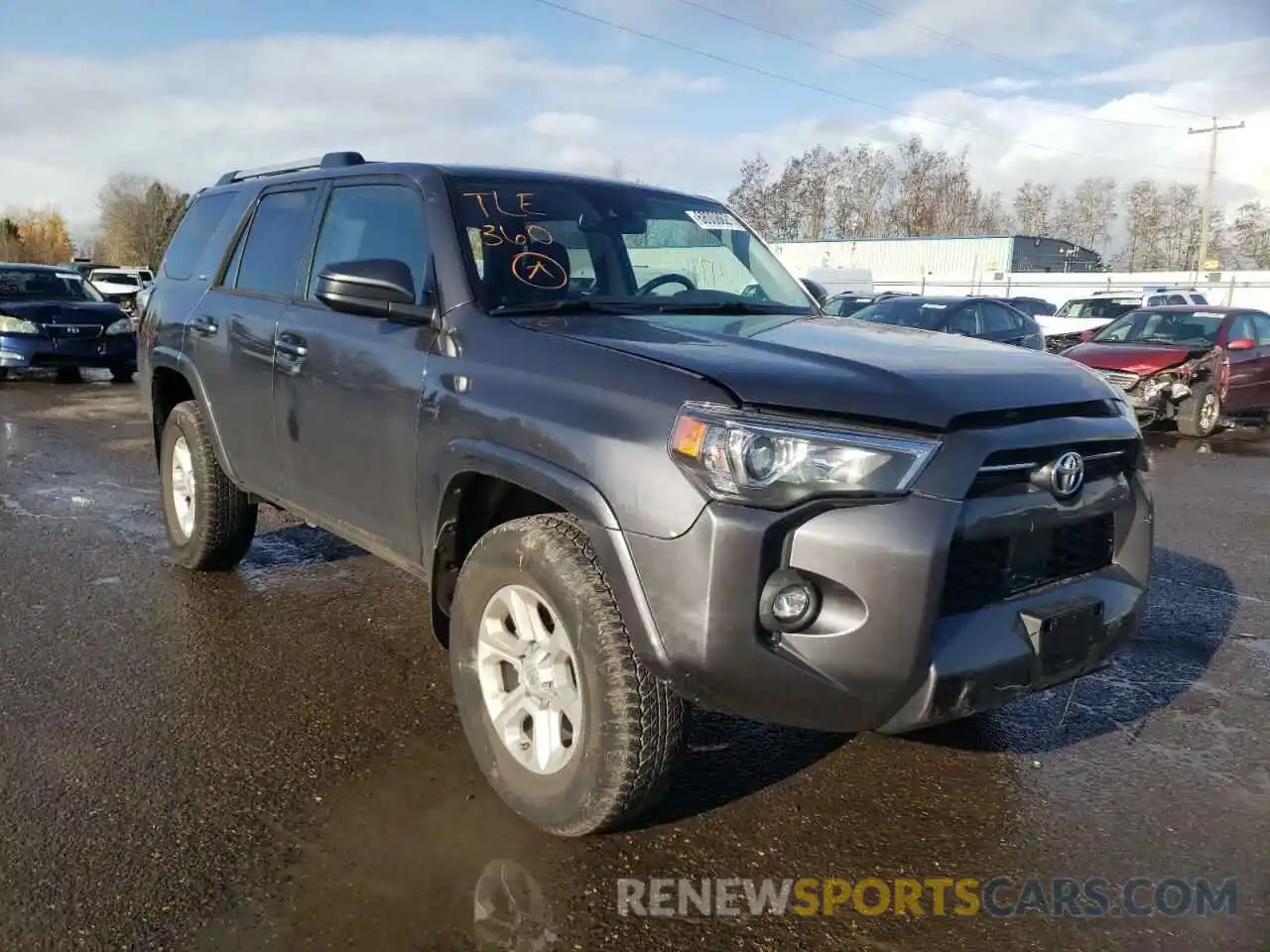 1 Photograph of a damaged car JTEMU5JR1M5906243 TOYOTA 4RUNNER 2021