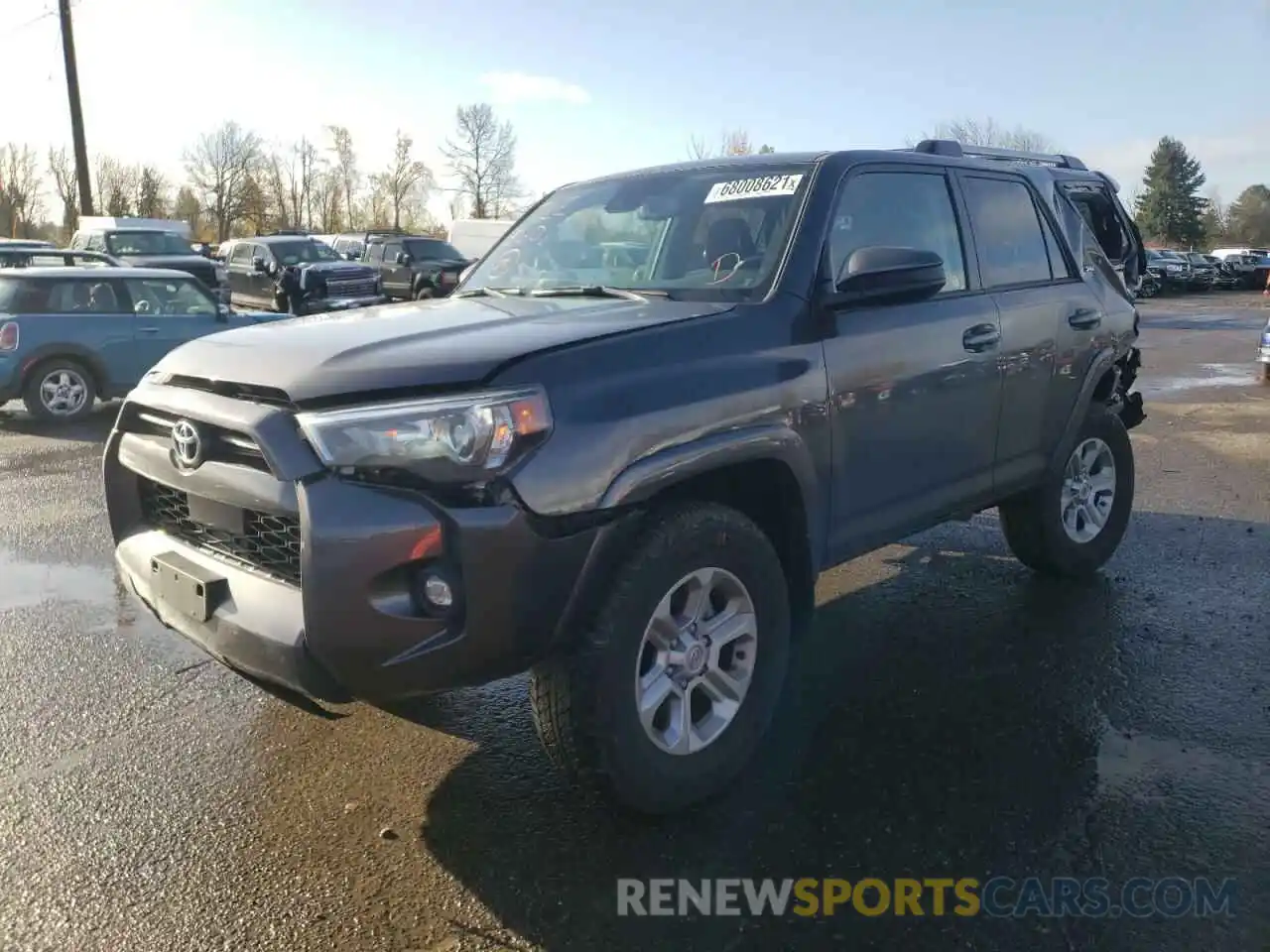 2 Photograph of a damaged car JTEMU5JR1M5906243 TOYOTA 4RUNNER 2021