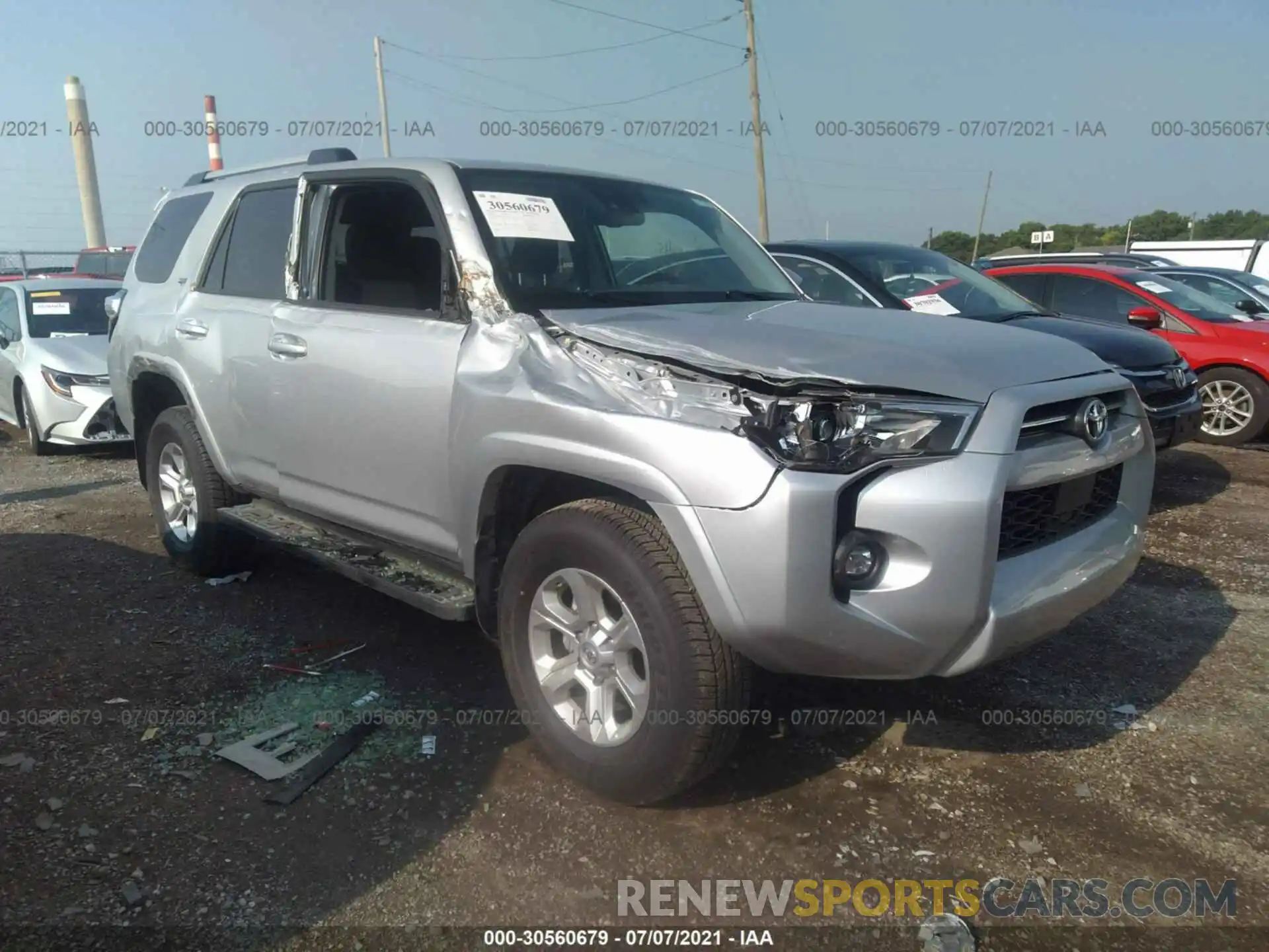 1 Photograph of a damaged car JTEMU5JR1M5911216 TOYOTA 4RUNNER 2021