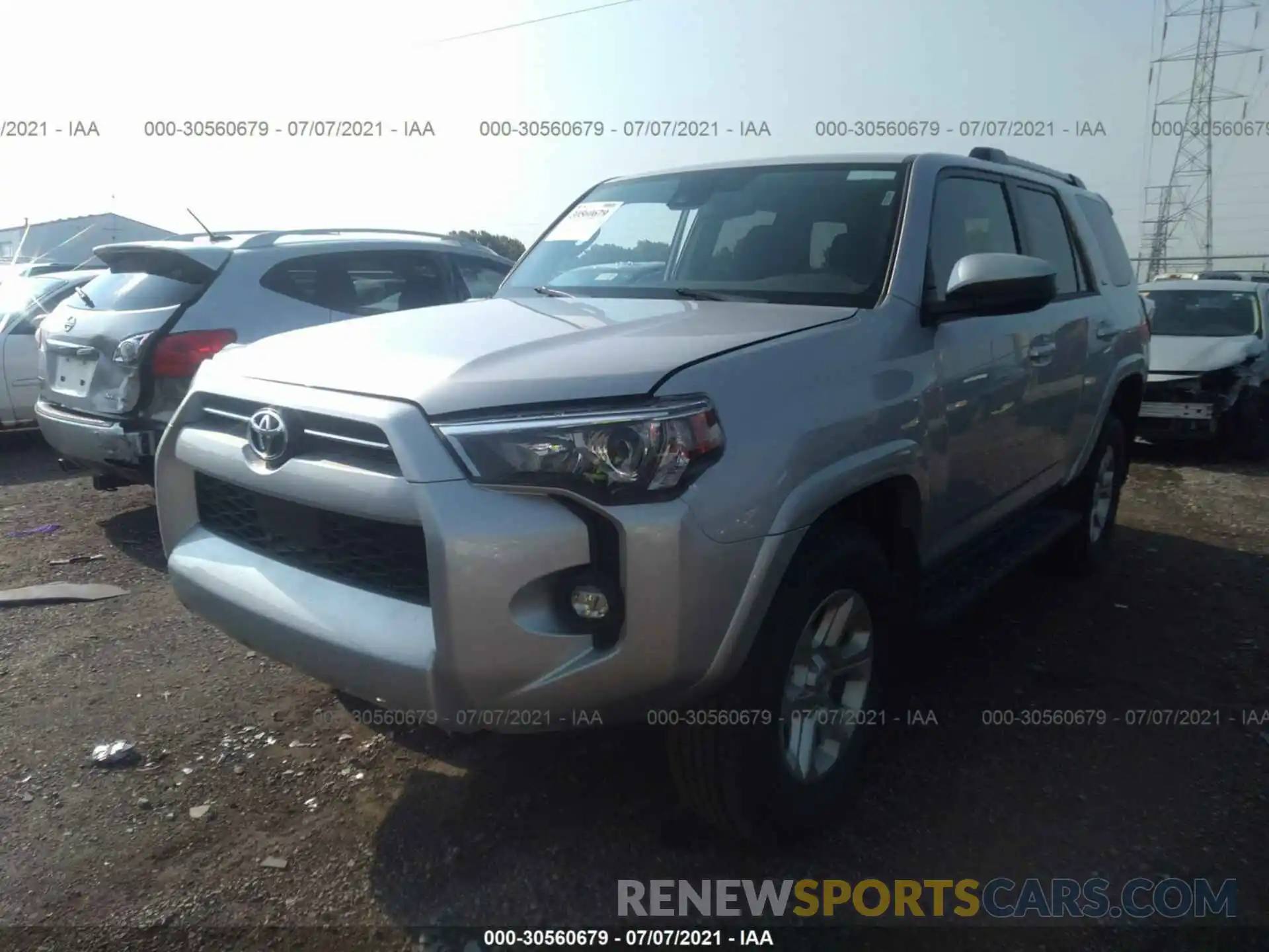 2 Фотография поврежденного автомобиля JTEMU5JR1M5911216 TOYOTA 4RUNNER 2021