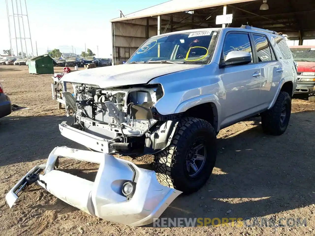 2 Photograph of a damaged car JTEMU5JR1M5940148 TOYOTA 4RUNNER 2021