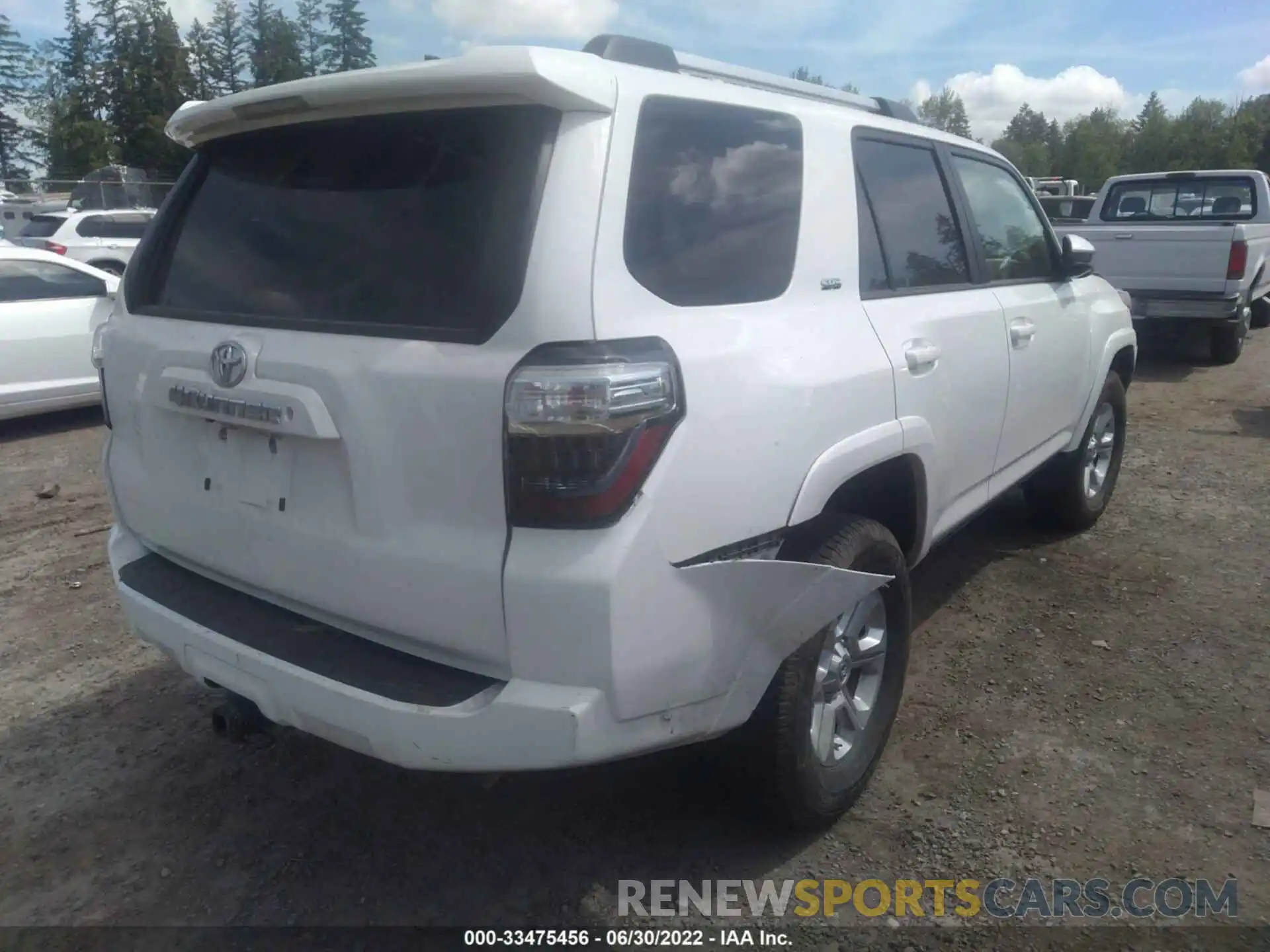 4 Фотография поврежденного автомобиля JTEMU5JR2M5854542 TOYOTA 4RUNNER 2021