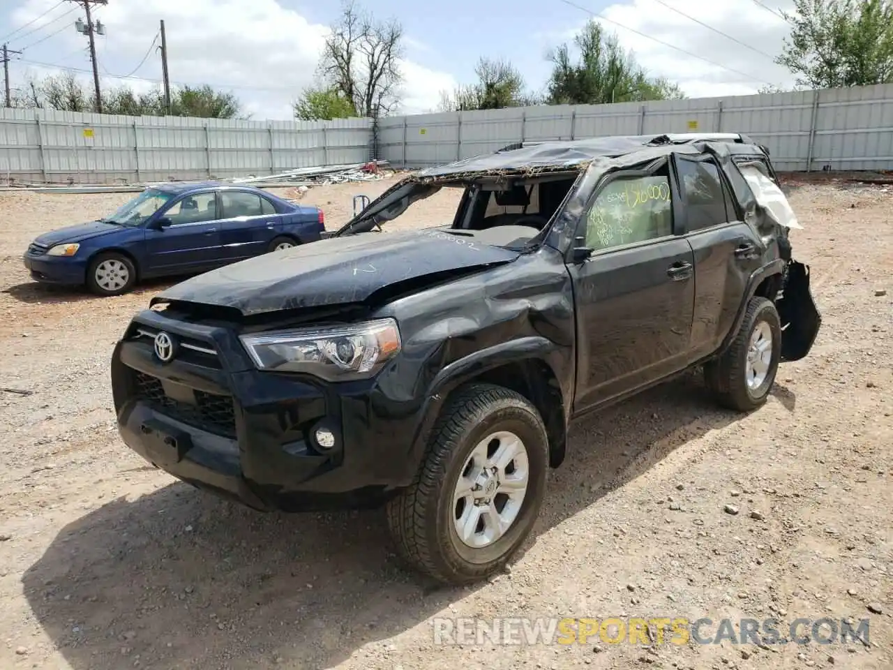 2 Photograph of a damaged car JTEMU5JR2M5895575 TOYOTA 4RUNNER 2021