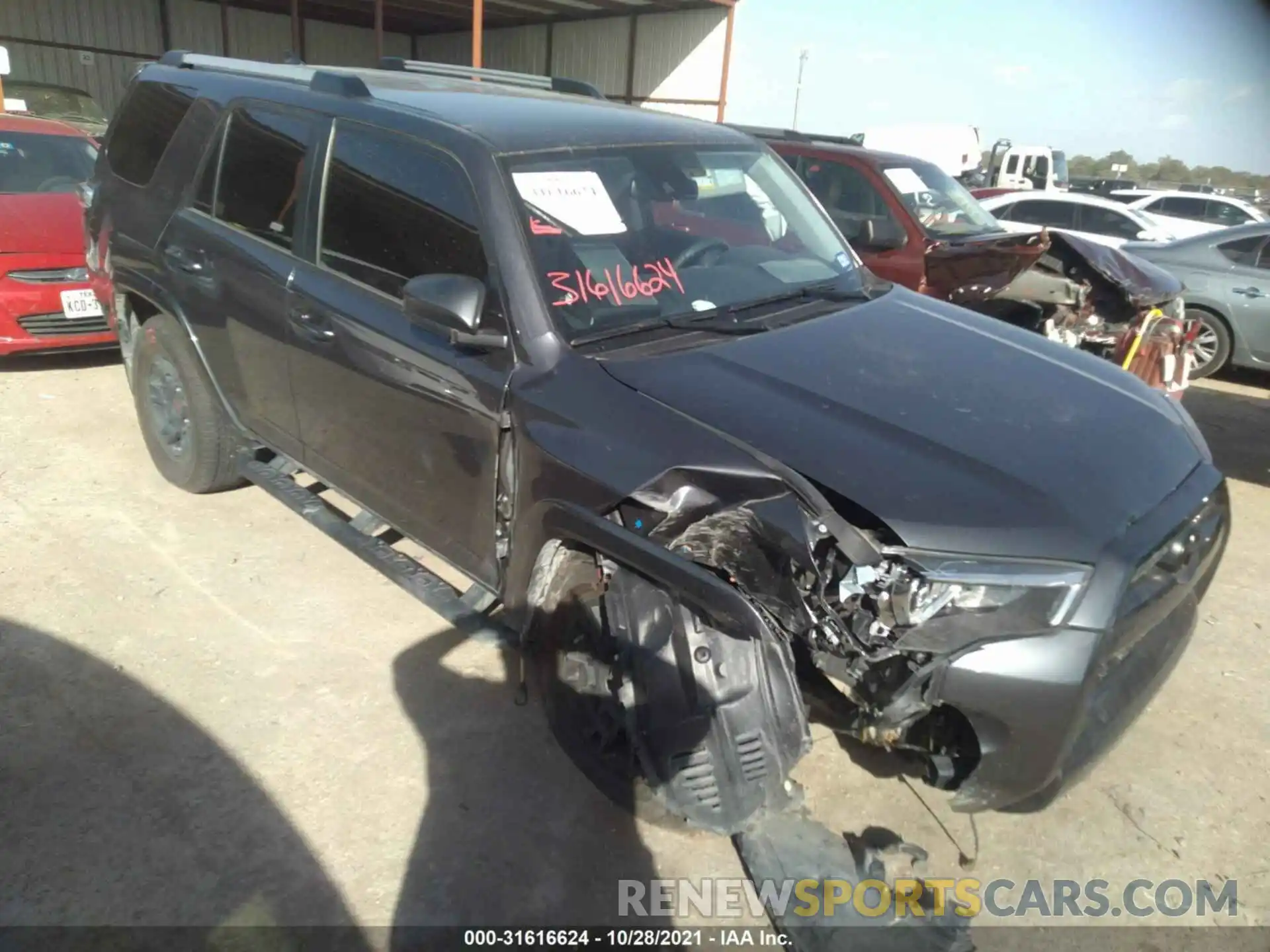 1 Photograph of a damaged car JTEMU5JR2M5917509 TOYOTA 4RUNNER 2021