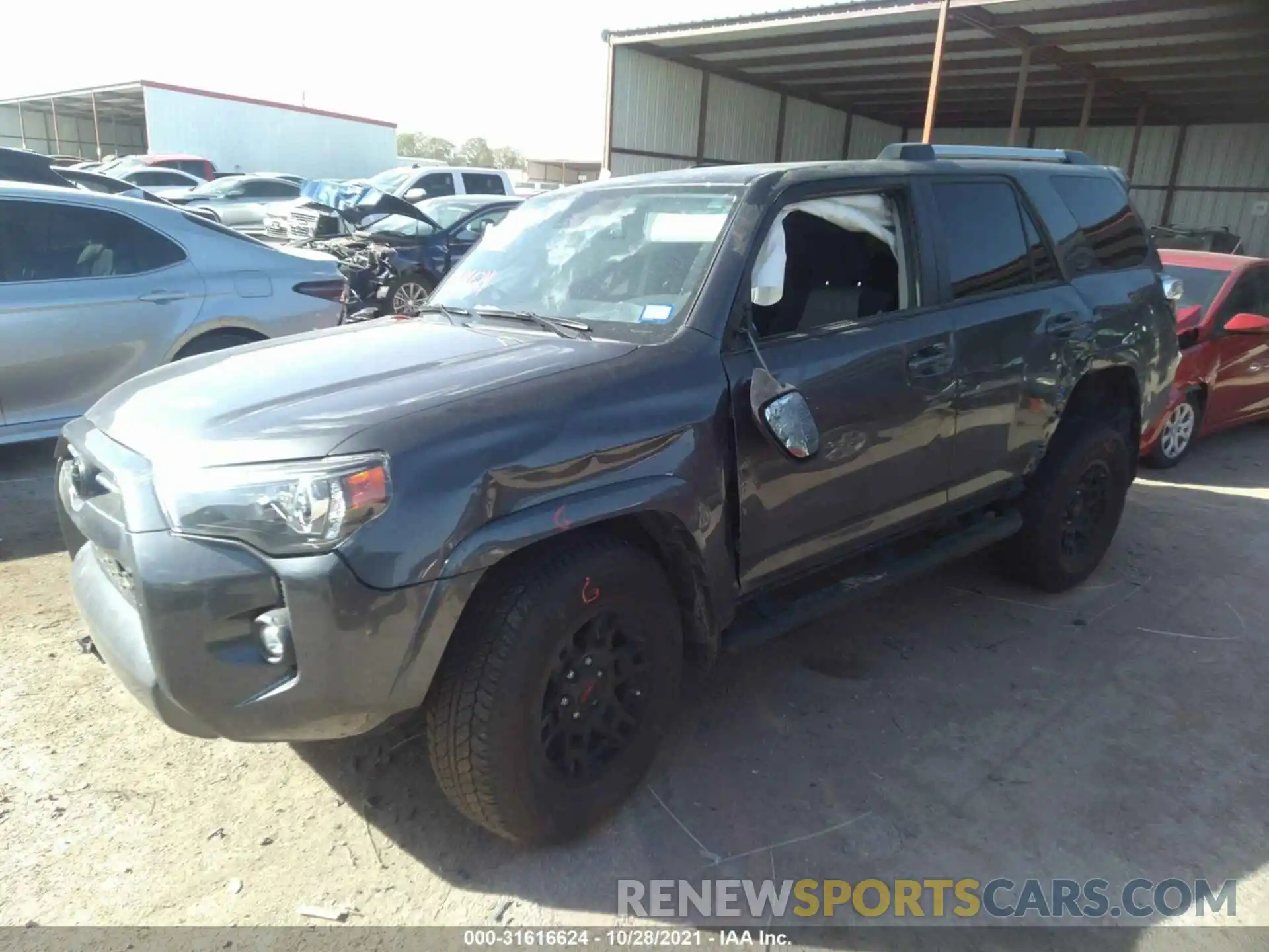 2 Photograph of a damaged car JTEMU5JR2M5917509 TOYOTA 4RUNNER 2021