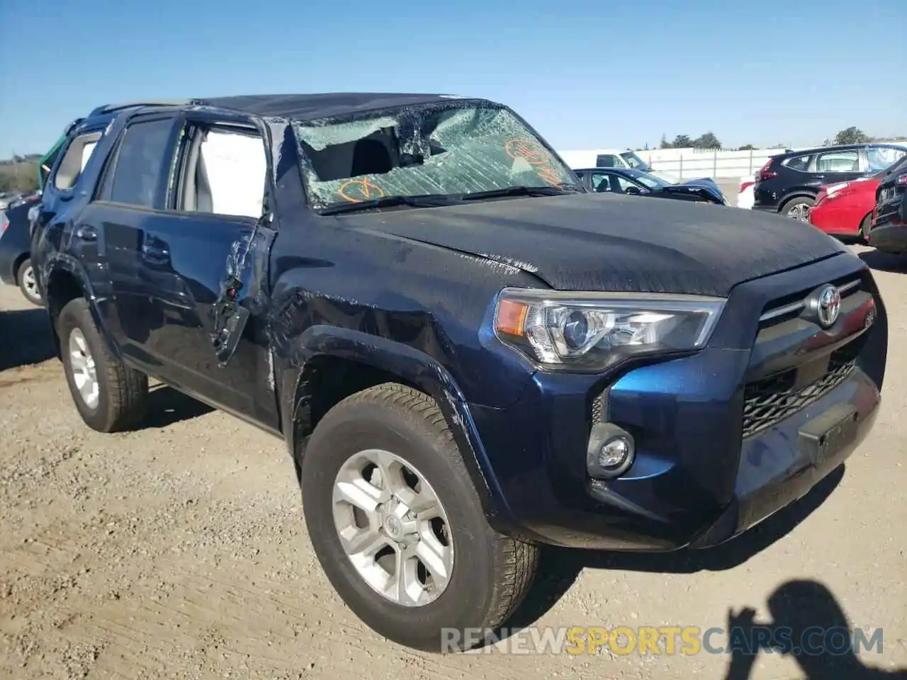 1 Photograph of a damaged car JTEMU5JR2M5950798 TOYOTA 4RUNNER 2021