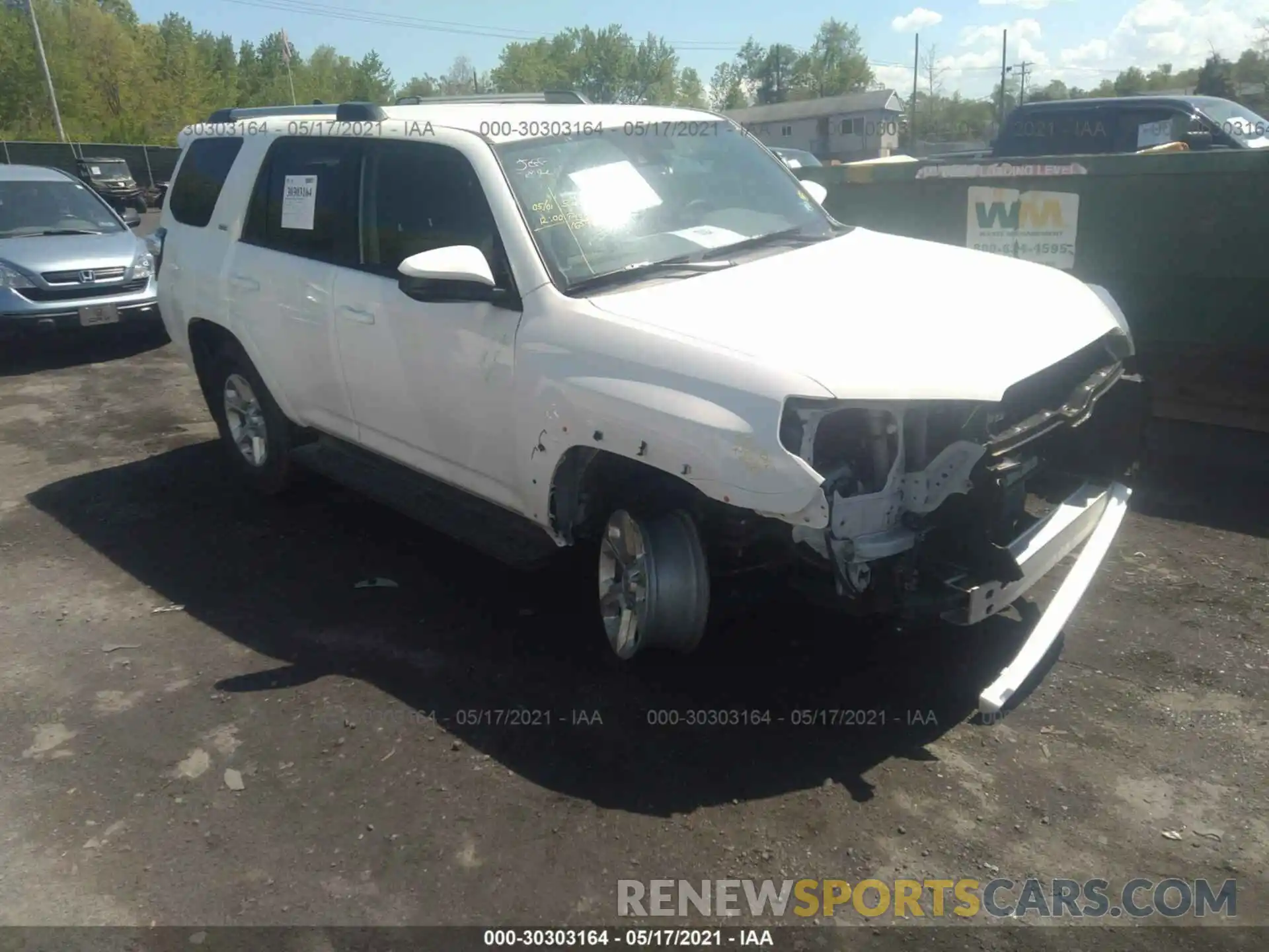 1 Photograph of a damaged car JTEMU5JR3M5876632 TOYOTA 4RUNNER 2021