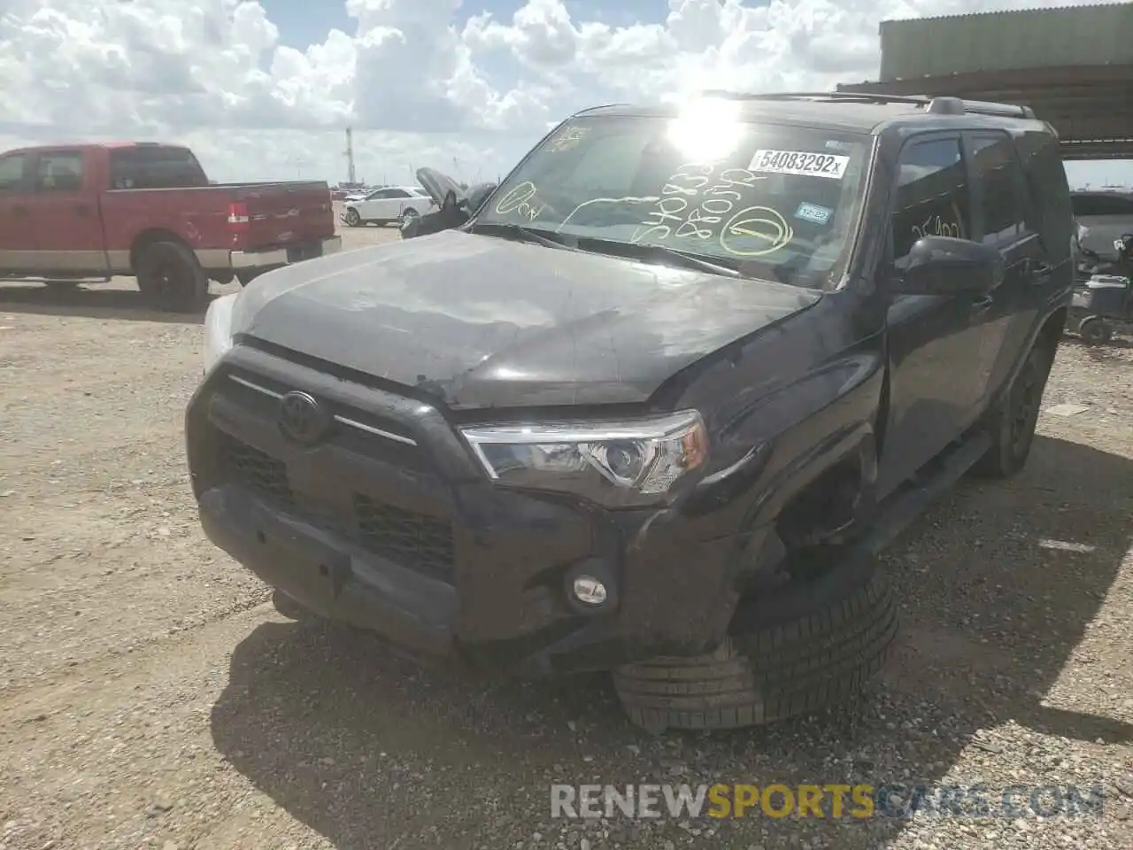 2 Photograph of a damaged car JTEMU5JR3M5880342 TOYOTA 4RUNNER 2021