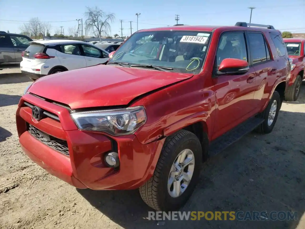 2 Photograph of a damaged car JTEMU5JR3M5916868 TOYOTA 4RUNNER 2021