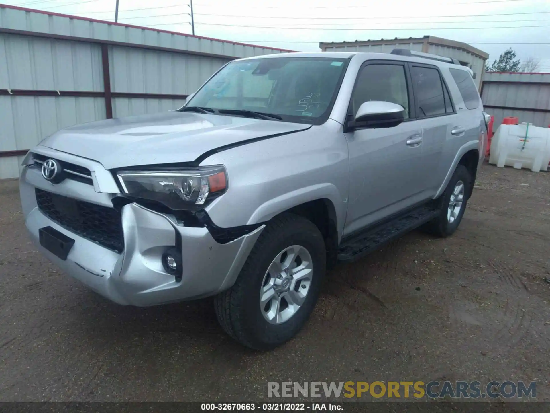 2 Фотография поврежденного автомобиля JTEMU5JR3M5937283 TOYOTA 4RUNNER 2021