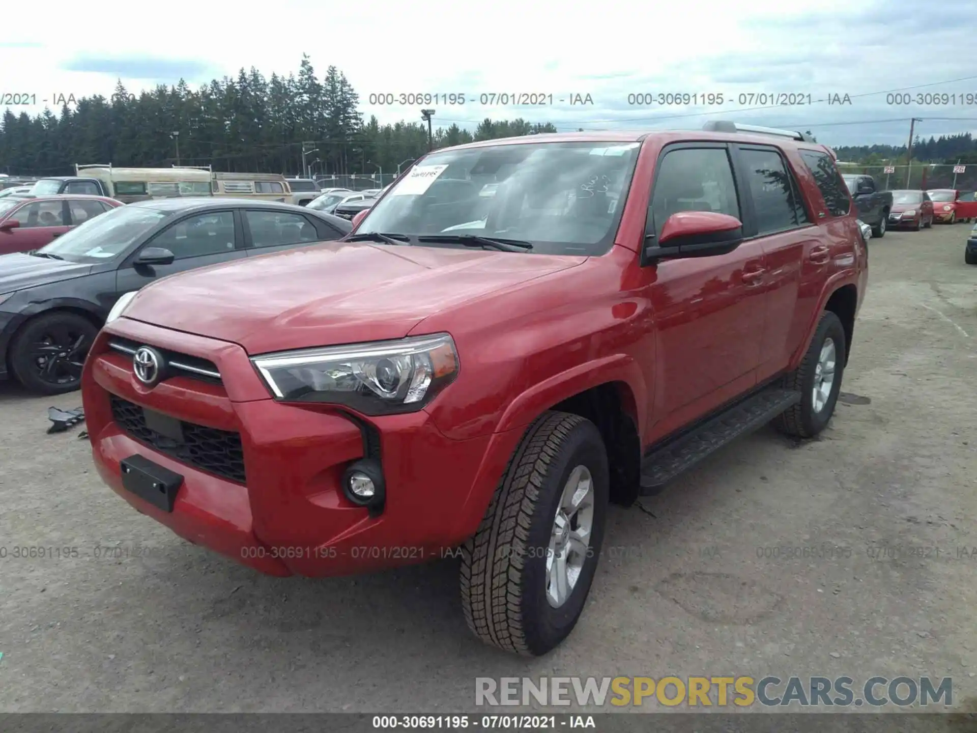 2 Фотография поврежденного автомобиля JTEMU5JR4M5911369 TOYOTA 4RUNNER 2021