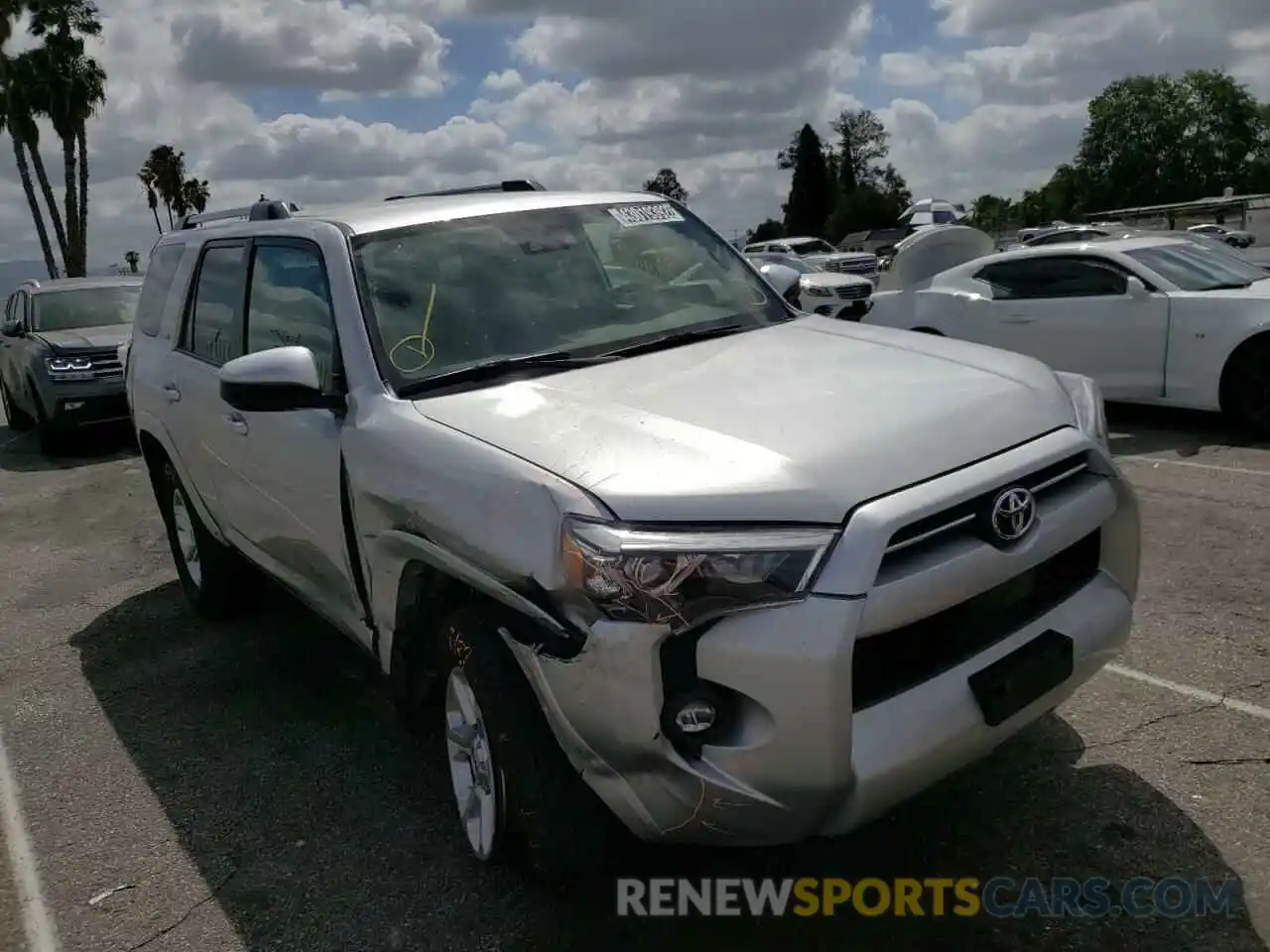 1 Photograph of a damaged car JTEMU5JR7M5882434 TOYOTA 4RUNNER 2021