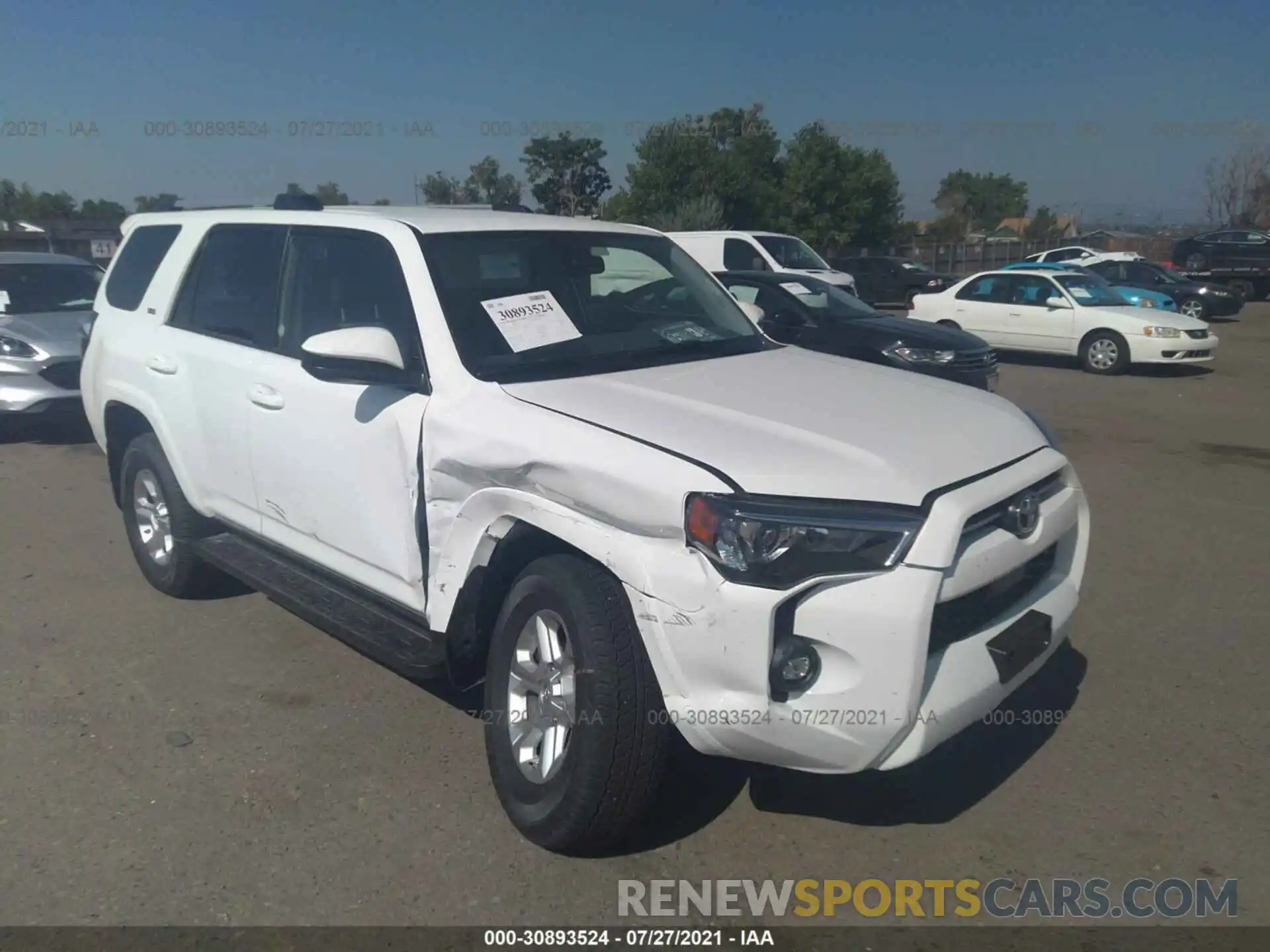 1 Photograph of a damaged car JTEMU5JR8M5942351 TOYOTA 4RUNNER 2021