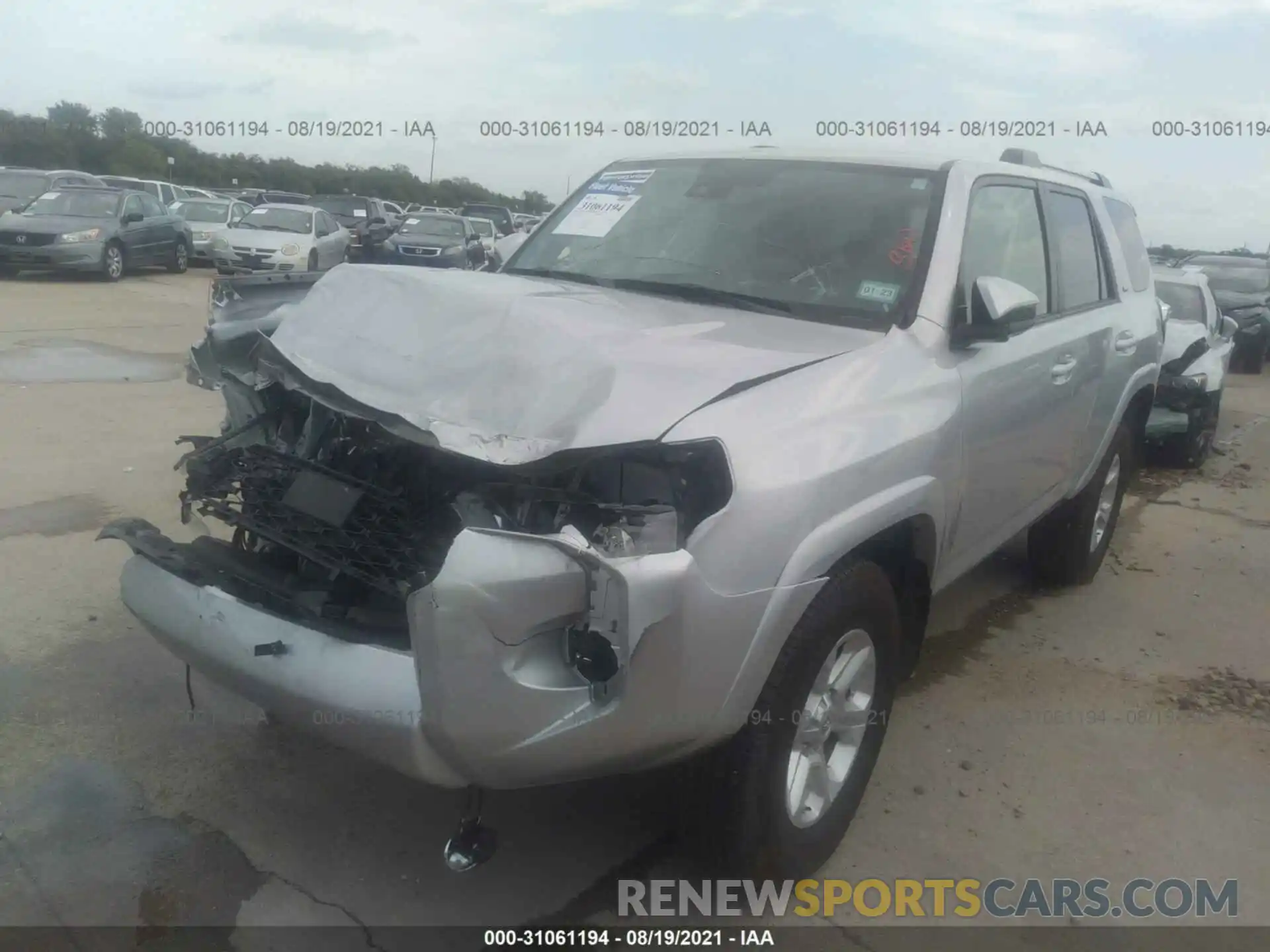 2 Photograph of a damaged car JTEMU5JR9M5881432 TOYOTA 4RUNNER 2021