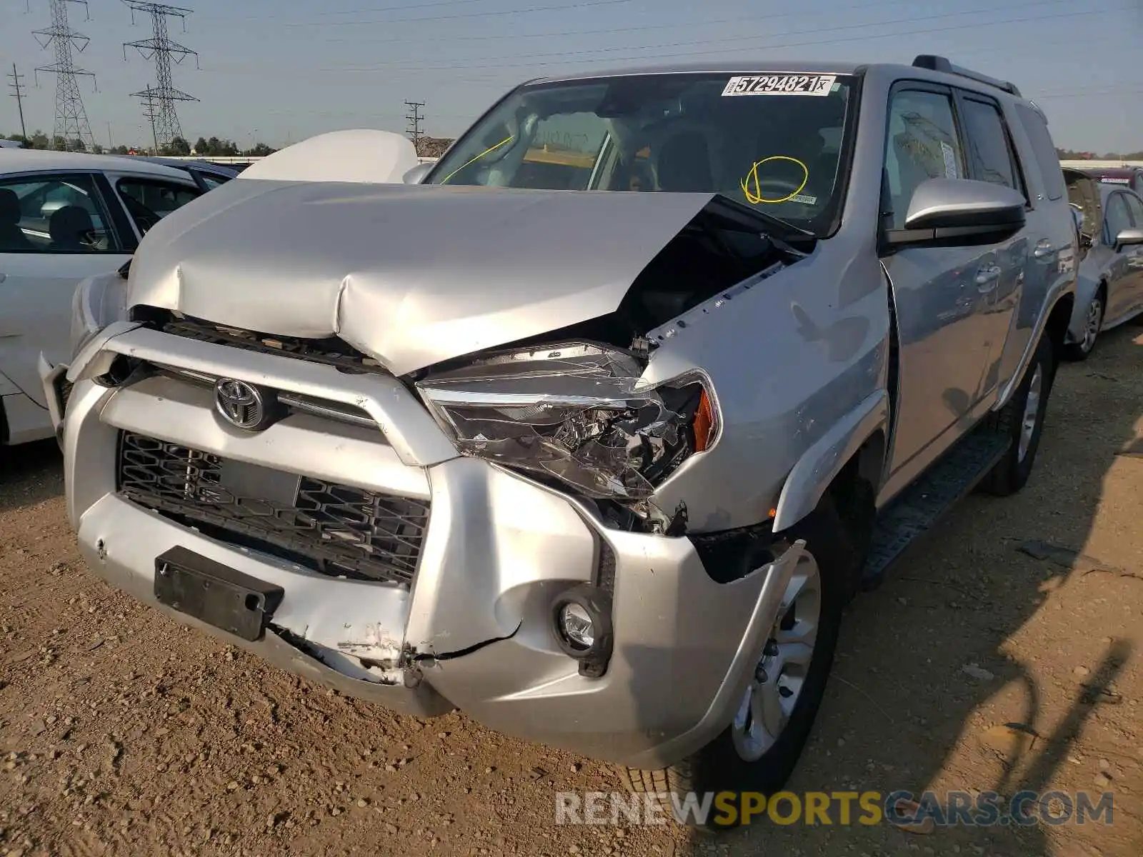 2 Photograph of a damaged car JTEMU5JR9M5908130 TOYOTA 4RUNNER 2021