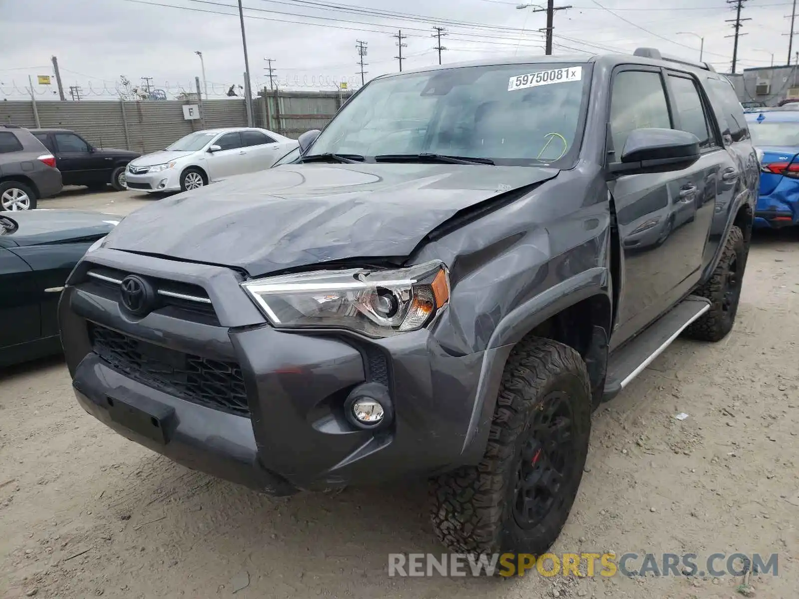 2 Photograph of a damaged car JTEMU5JR9M5910976 TOYOTA 4RUNNER 2021