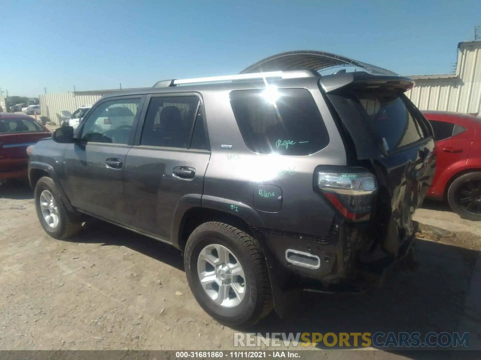 3 Photograph of a damaged car JTEMU5JR9M5939507 TOYOTA 4RUNNER 2021