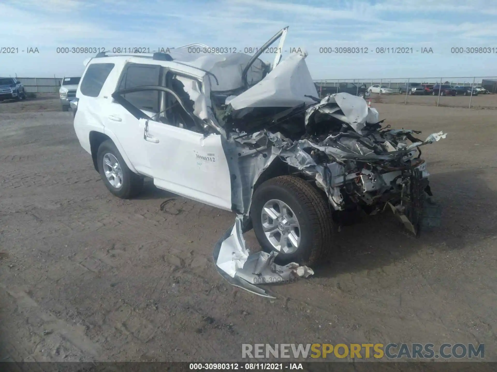 1 Photograph of a damaged car JTEMU5JRXM5896196 TOYOTA 4RUNNER 2021