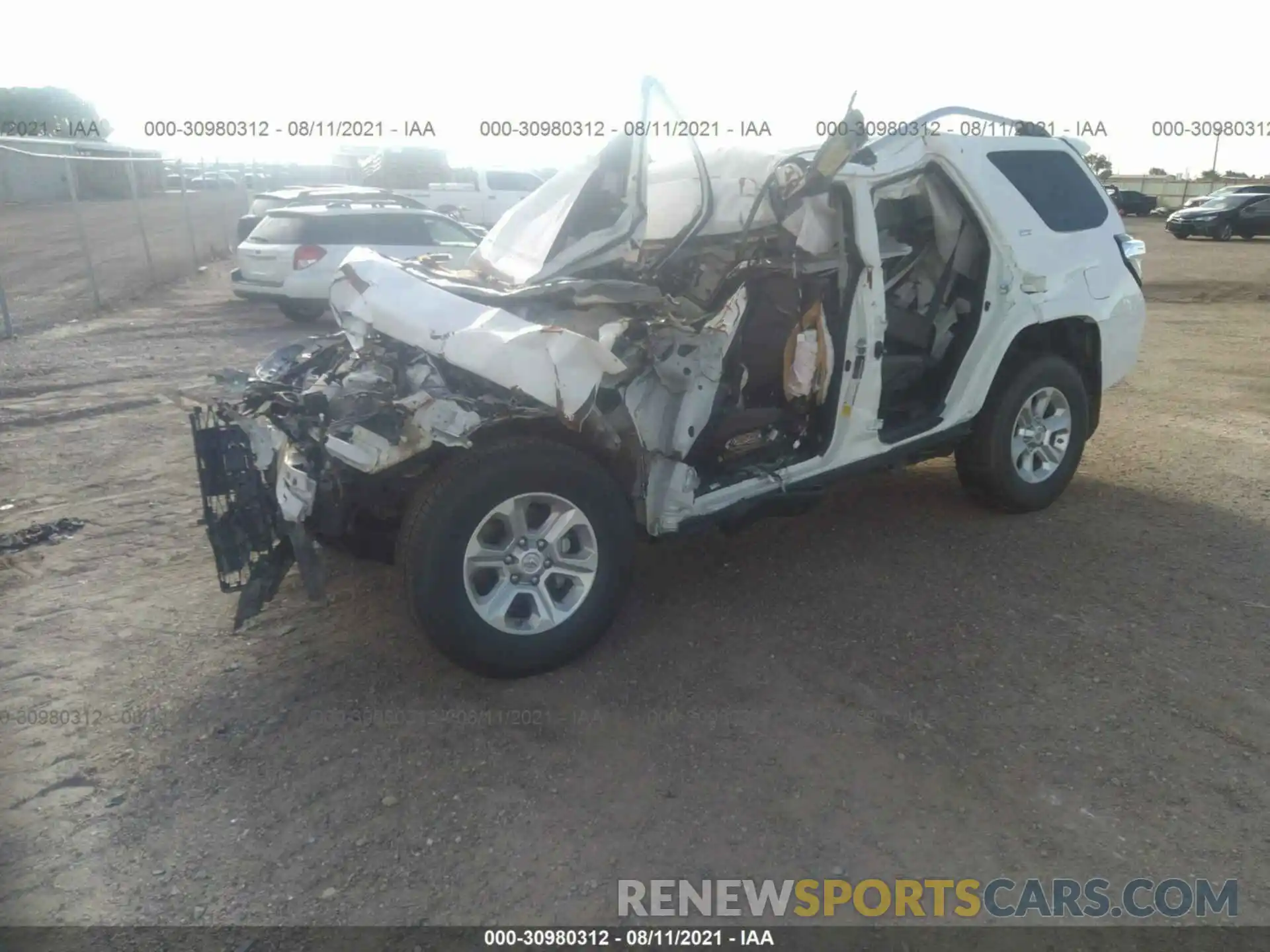 2 Photograph of a damaged car JTEMU5JRXM5896196 TOYOTA 4RUNNER 2021