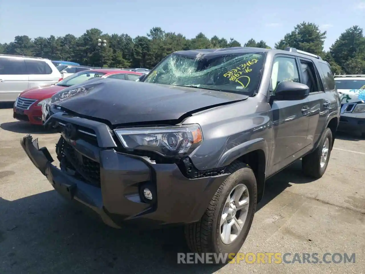 2 Photograph of a damaged car JTEMU5JRXM5896246 TOYOTA 4RUNNER 2021