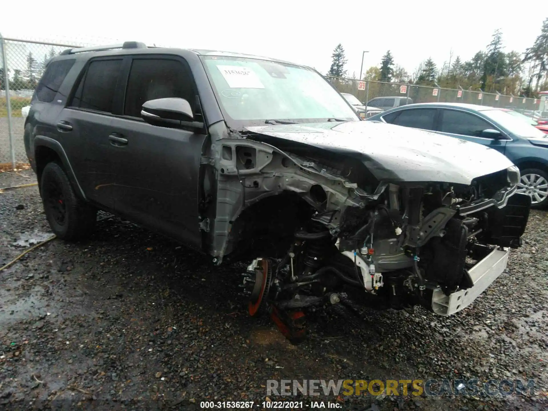 1 Photograph of a damaged car JTENU5JR0M5909526 TOYOTA 4RUNNER 2021