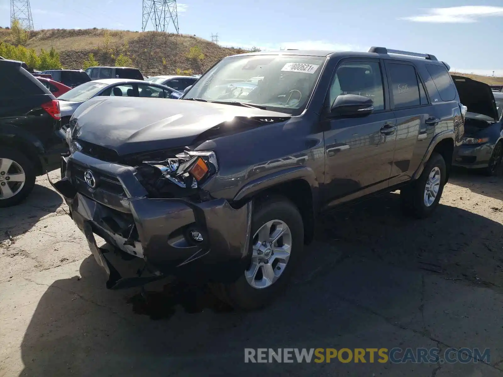 2 Photograph of a damaged car JTENU5JR1M5871353 TOYOTA 4RUNNER 2021