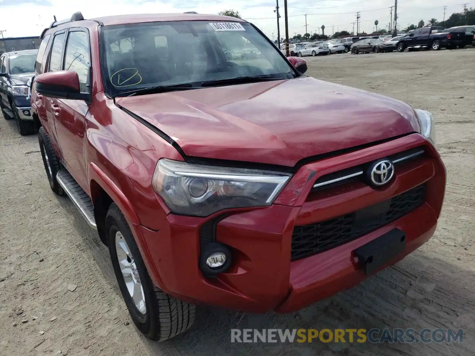 1 Photograph of a damaged car JTENU5JR1M5903931 TOYOTA 4RUNNER 2021