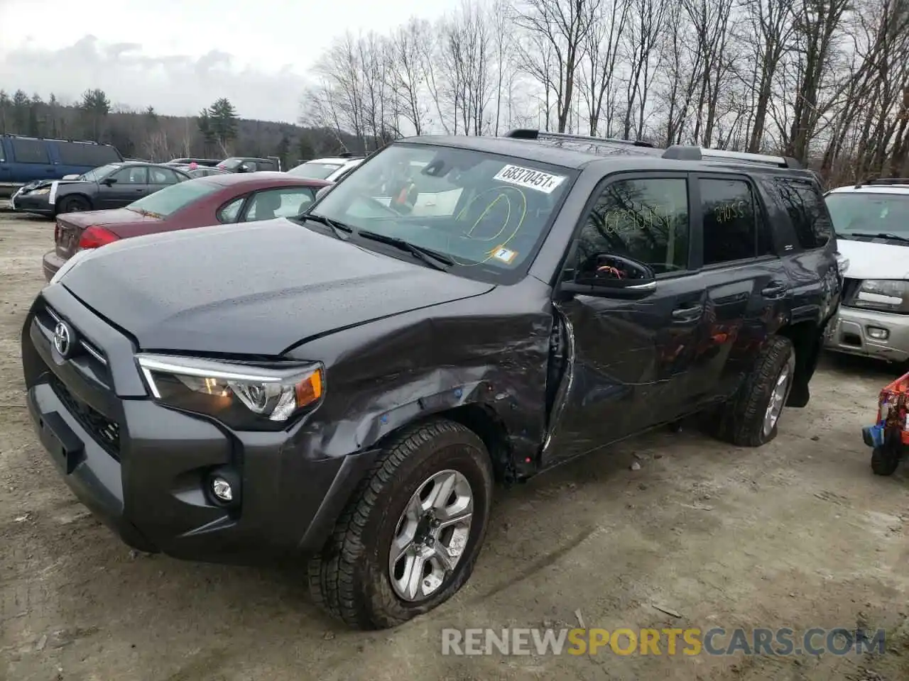 2 Photograph of a damaged car JTENU5JR2M5857218 TOYOTA 4RUNNER 2021