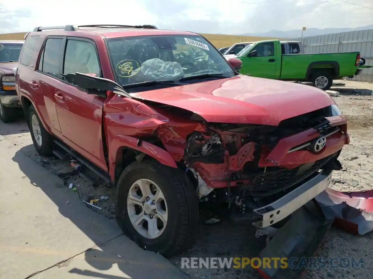 1 Photograph of a damaged car JTENU5JR2M5875976 TOYOTA 4RUNNER 2021