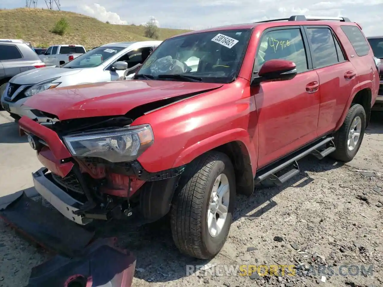 2 Photograph of a damaged car JTENU5JR2M5875976 TOYOTA 4RUNNER 2021