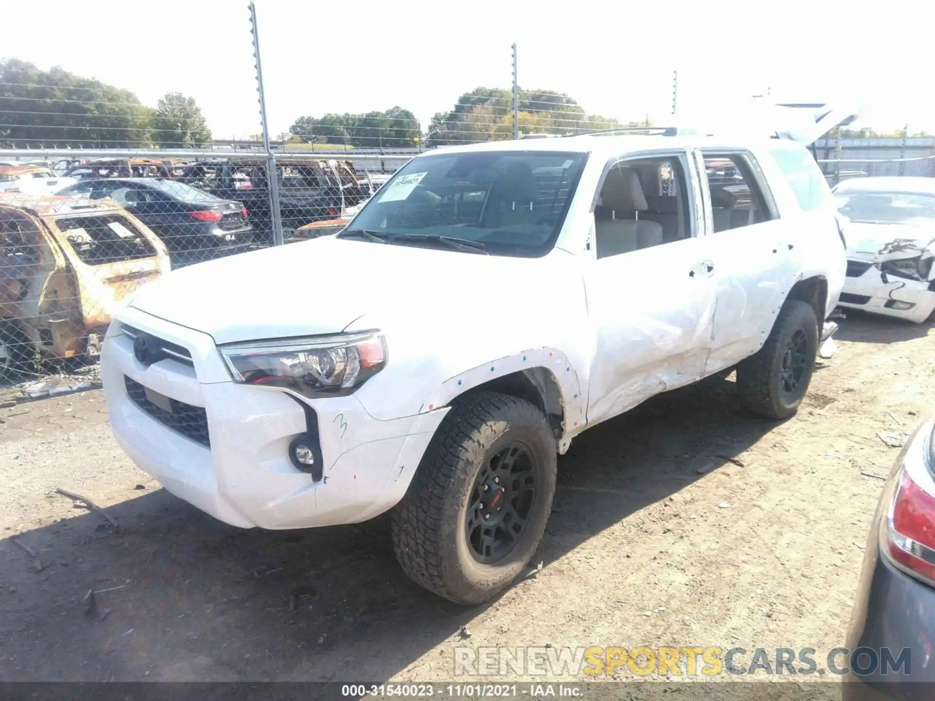 2 Photograph of a damaged car JTENU5JR2M5891482 TOYOTA 4RUNNER 2021