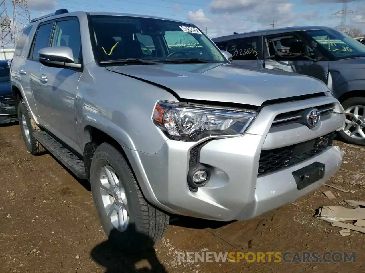 1 Photograph of a damaged car JTENU5JR2M5912184 TOYOTA 4RUNNER 2021