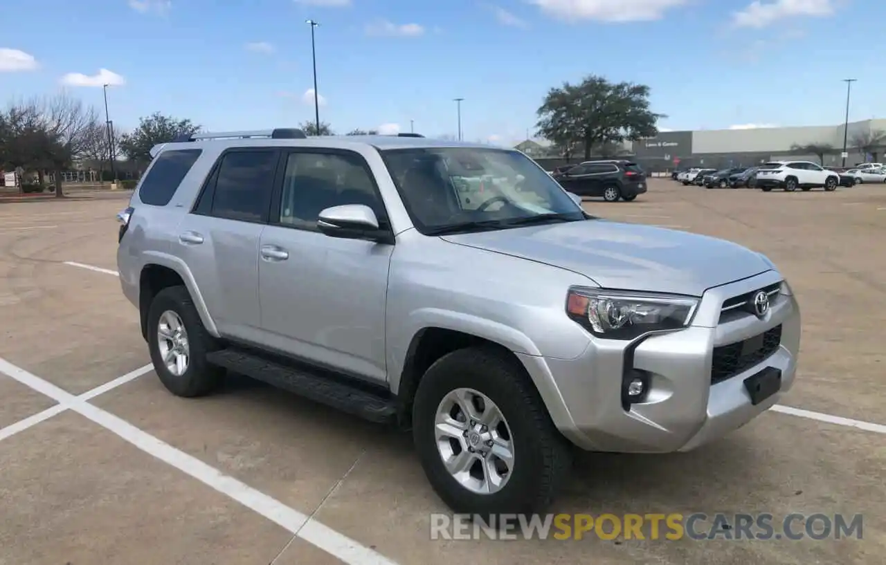 1 Photograph of a damaged car JTENU5JR2M5912606 TOYOTA 4RUNNER 2021