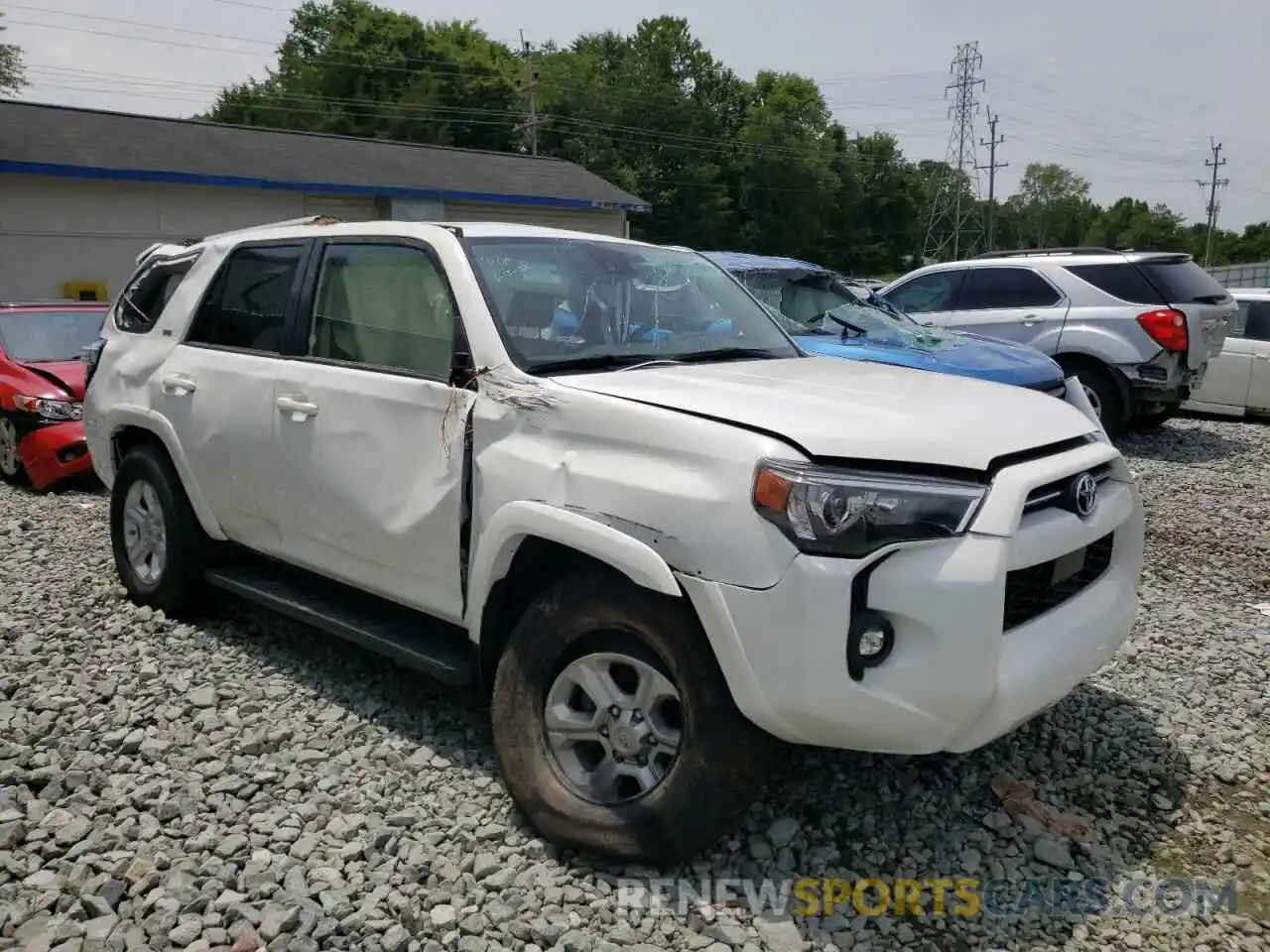 1 Photograph of a damaged car JTENU5JR2M5913044 TOYOTA 4RUNNER 2021