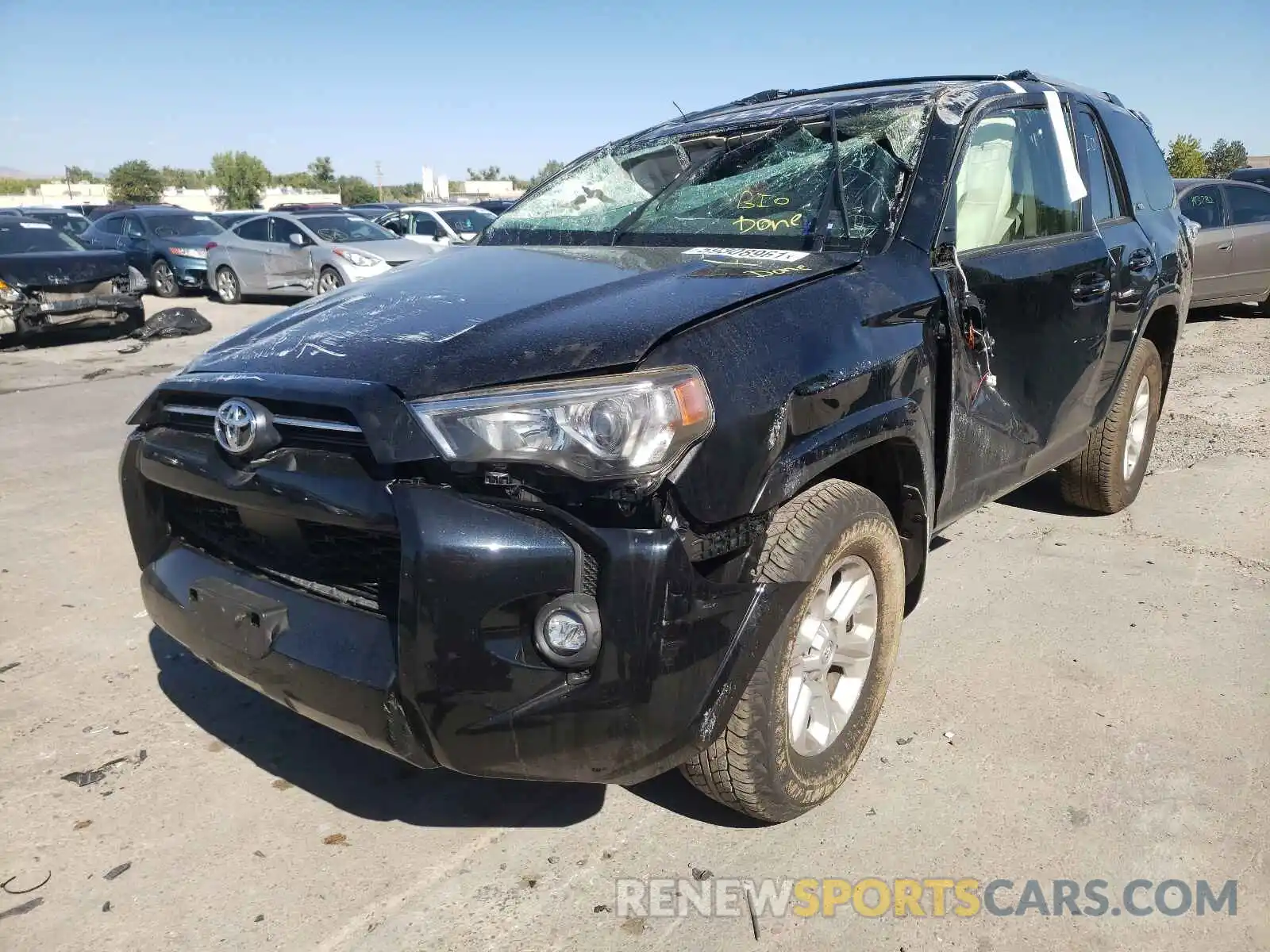 2 Photograph of a damaged car JTENU5JR4M5869550 TOYOTA 4RUNNER 2021