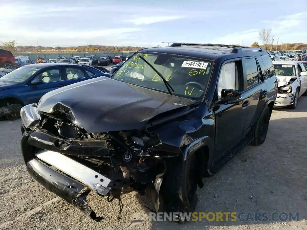 2 Photograph of a damaged car JTENU5JR5M5937600 TOYOTA 4RUNNER 2021